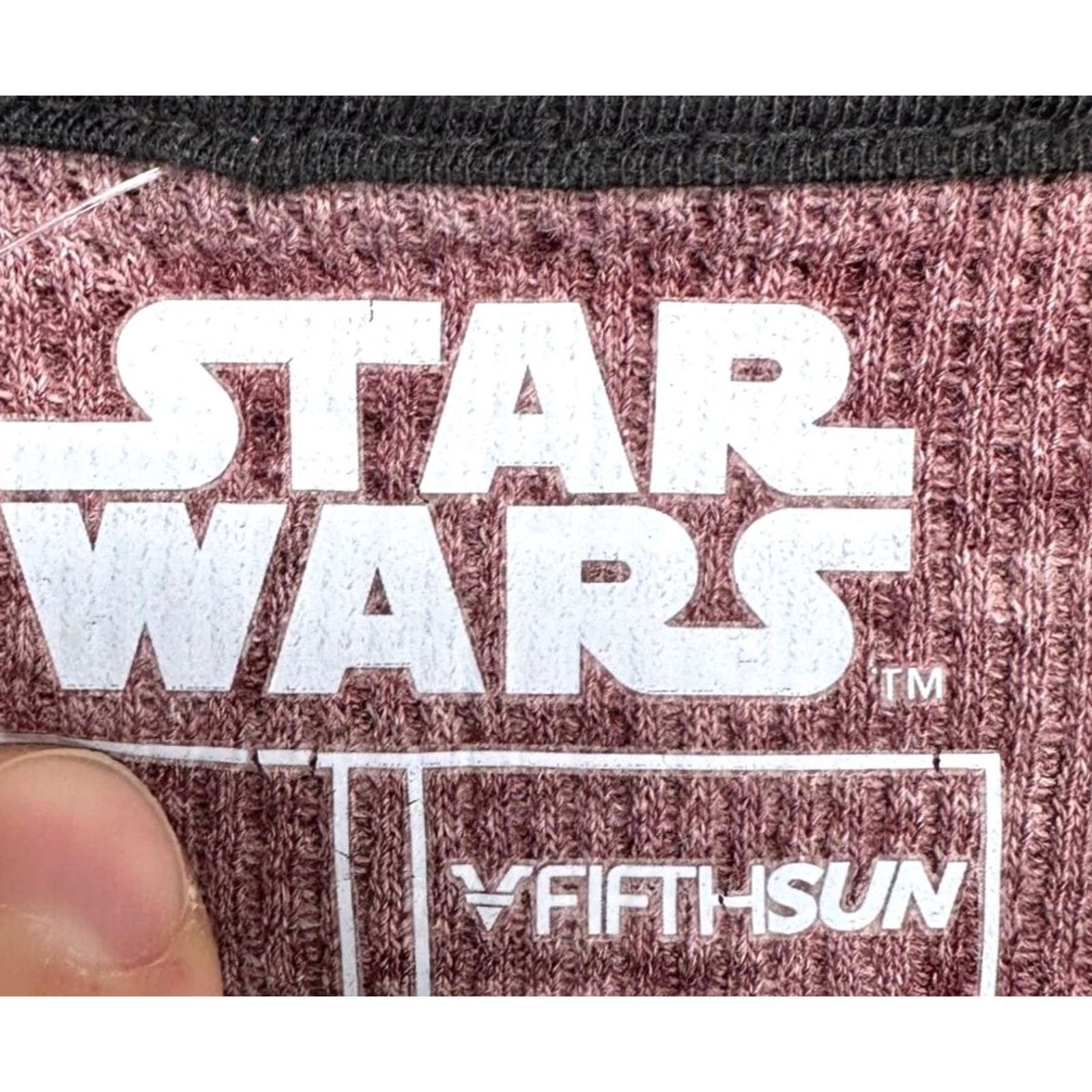Vintage VINTAGE Star Wars Sweater Men Large Maroon Darth Vader Thermal Waffle-Knit Fifth Sun NEW Size US L / EU 52-54 / 3 - 6 Thumbnail