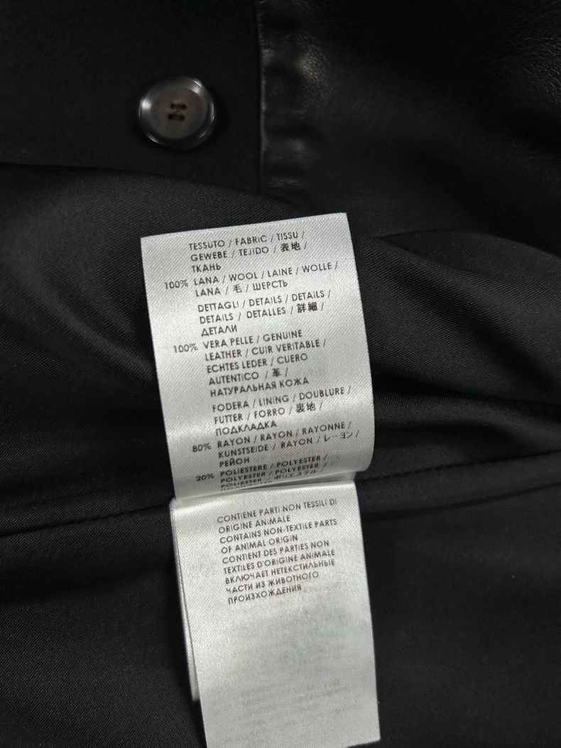 Gucci Gucci Size 38 Black leather wool coat 2501-Nextarrow Size US XXS / EU 40 - 9 Thumbnail
