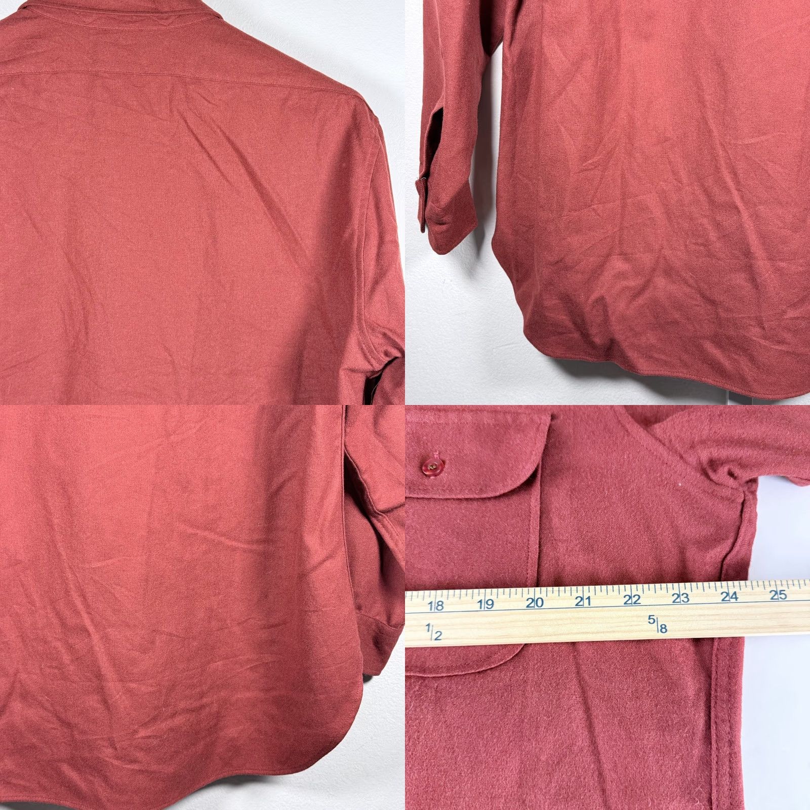 Pendleton VINTAGE Pendleton Shirt Red XL Wool Button-Up Long Sleeve Men USA Made Flaws Size US XL / EU 56 / 4 - 9 Thumbnail