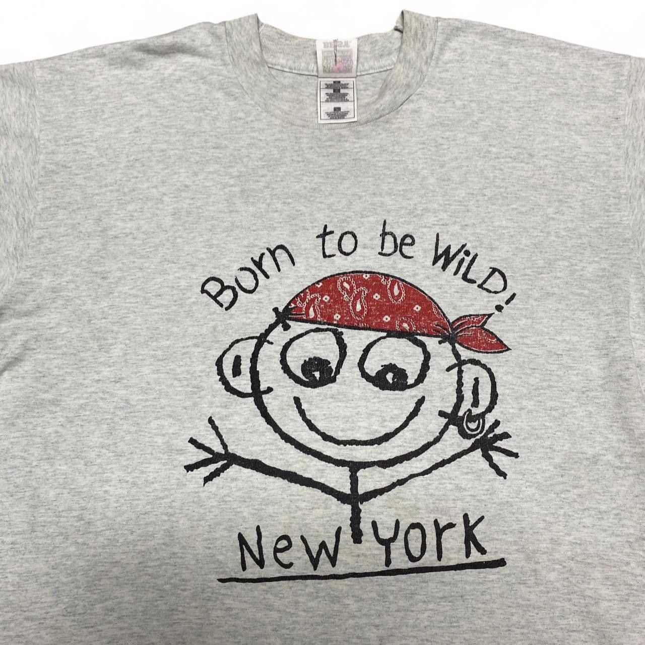 Other Born to be wild New York funny graphic grey T-shirt Size US L / EU 52-54 / 3 - 1 Thumbnail