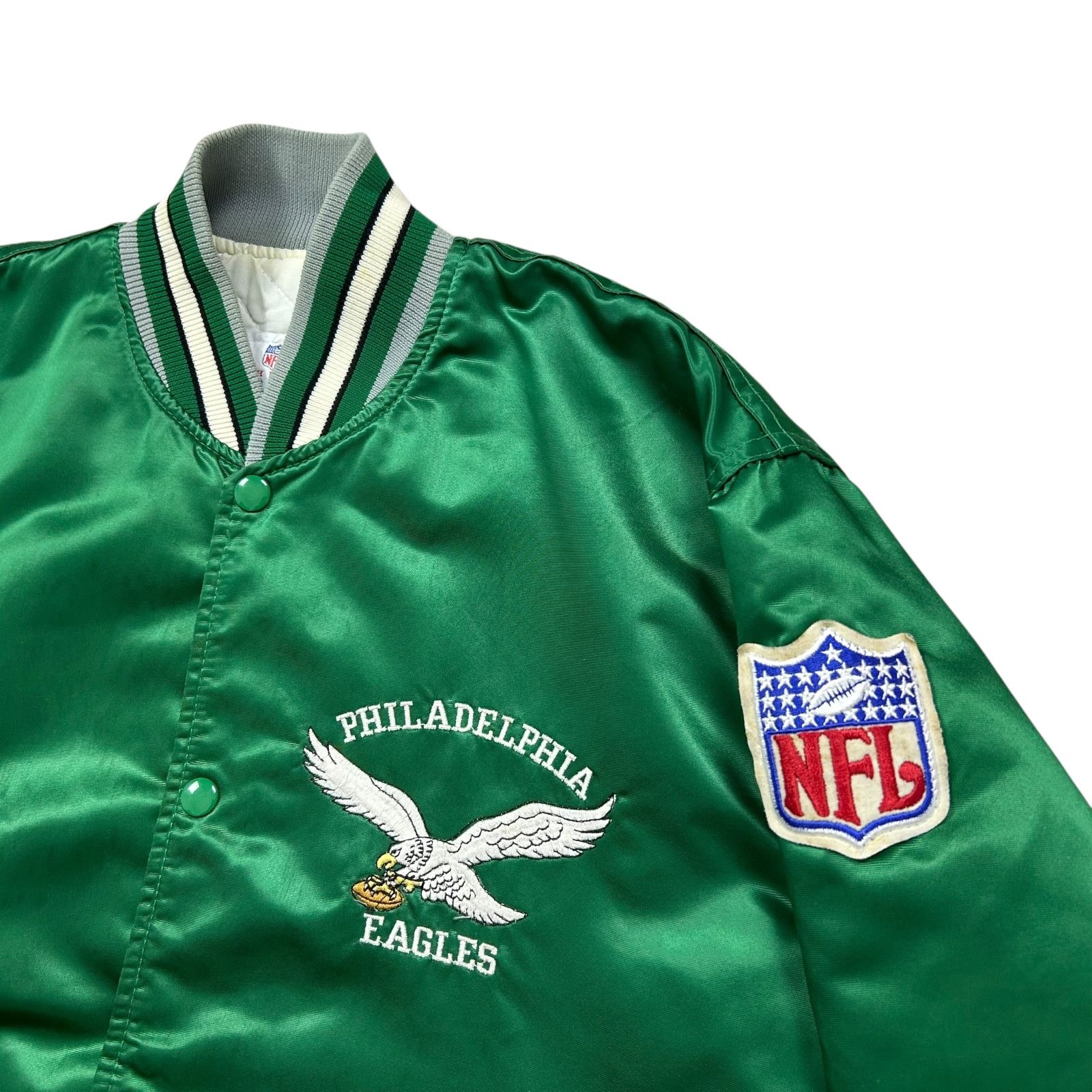 NFL VTG 90s PHILADELPHIA EAGLES STARTER SATIN JACKET BOMBER Size US L / EU 52-54 / 3 - 2 Thumbnail