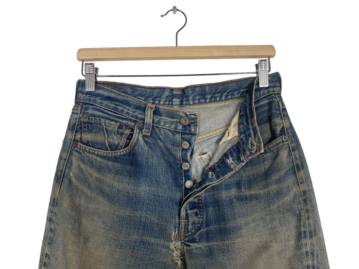 Levi's 80s Levis Selvedge Ripped Denim Jean Buttonfly Snap Button 6 Size US 29 - 8 Thumbnail