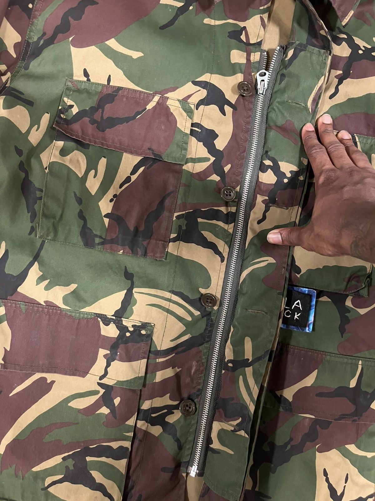 Wallace & Barnes Camo ziper jacket shirt vintage Size US XL / EU 56 / 4 - 4 Thumbnail
