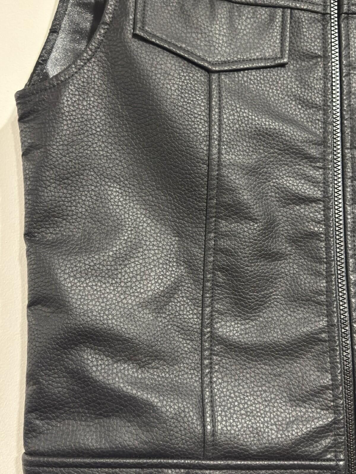 Other Sons Of Anarchy Black Leather Vest with Reaper Patch Size US S / EU 44-46 / 1 - 7 Thumbnail