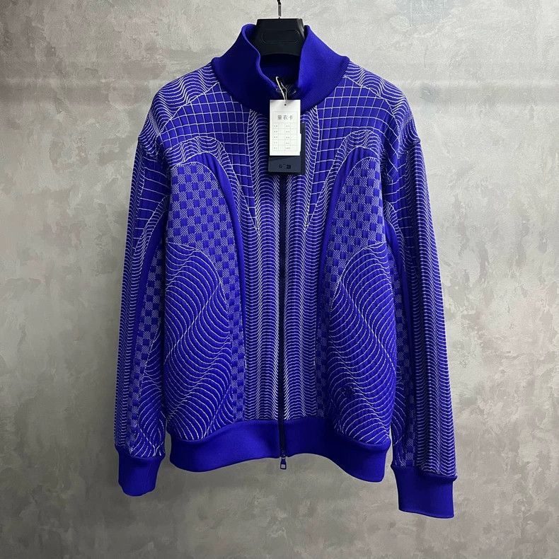 Louis Vuitton Louis Vuitton Blue striped printed logo jacket Size US XL / EU 56 / 4 - 1 Thumbnail