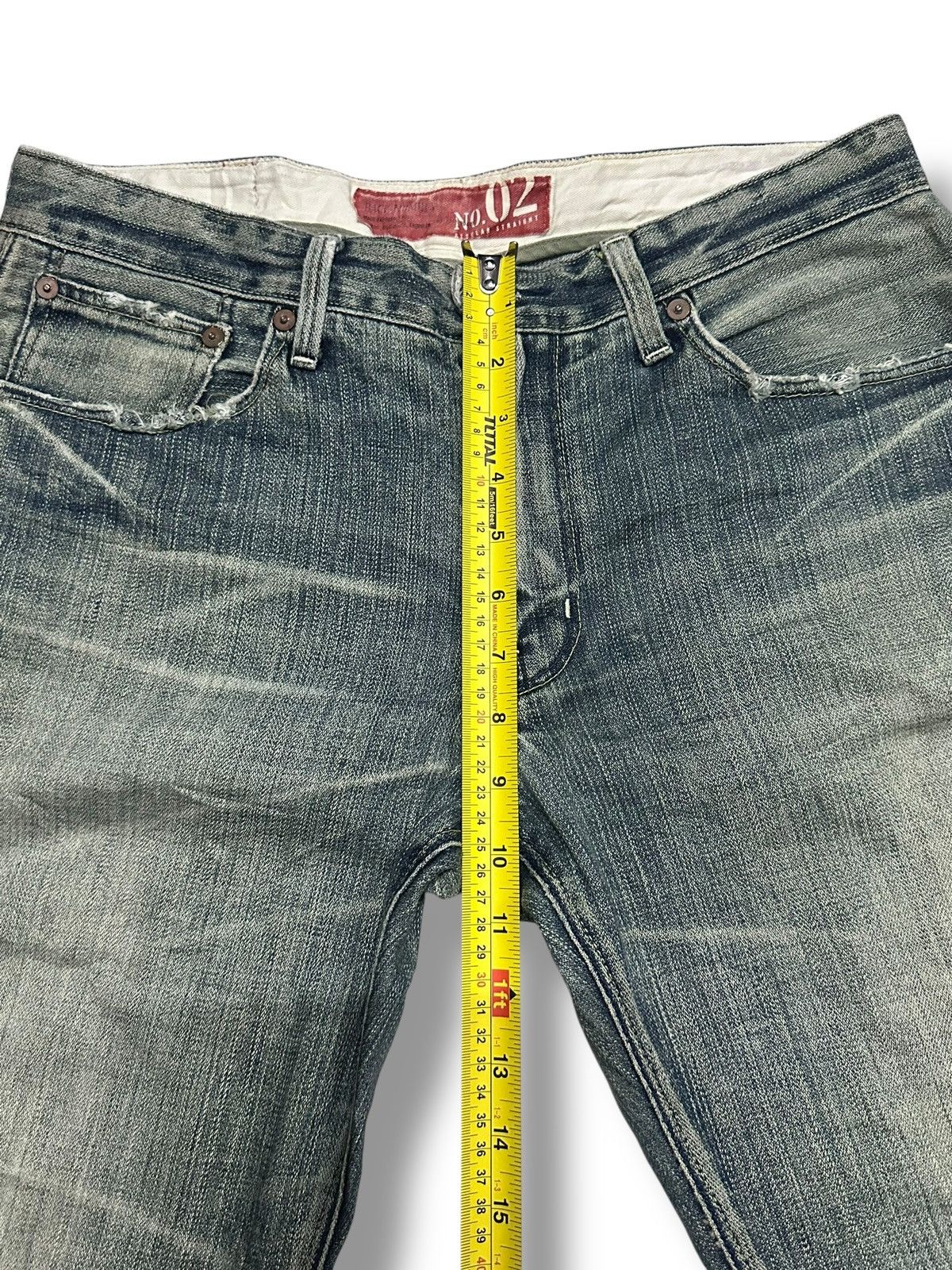 Japanese Brand Vintage Back Number 02 Baggy Loose Style Faded Wash Size US 33 - 14 Thumbnail