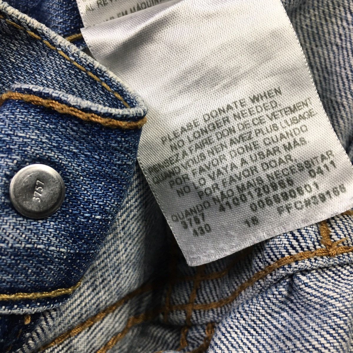 Levi's × Vintage Levis 569 Loose Straight Distress Insane Dirty Jeans Size US 36 / EU 52 - 9 Thumbnail