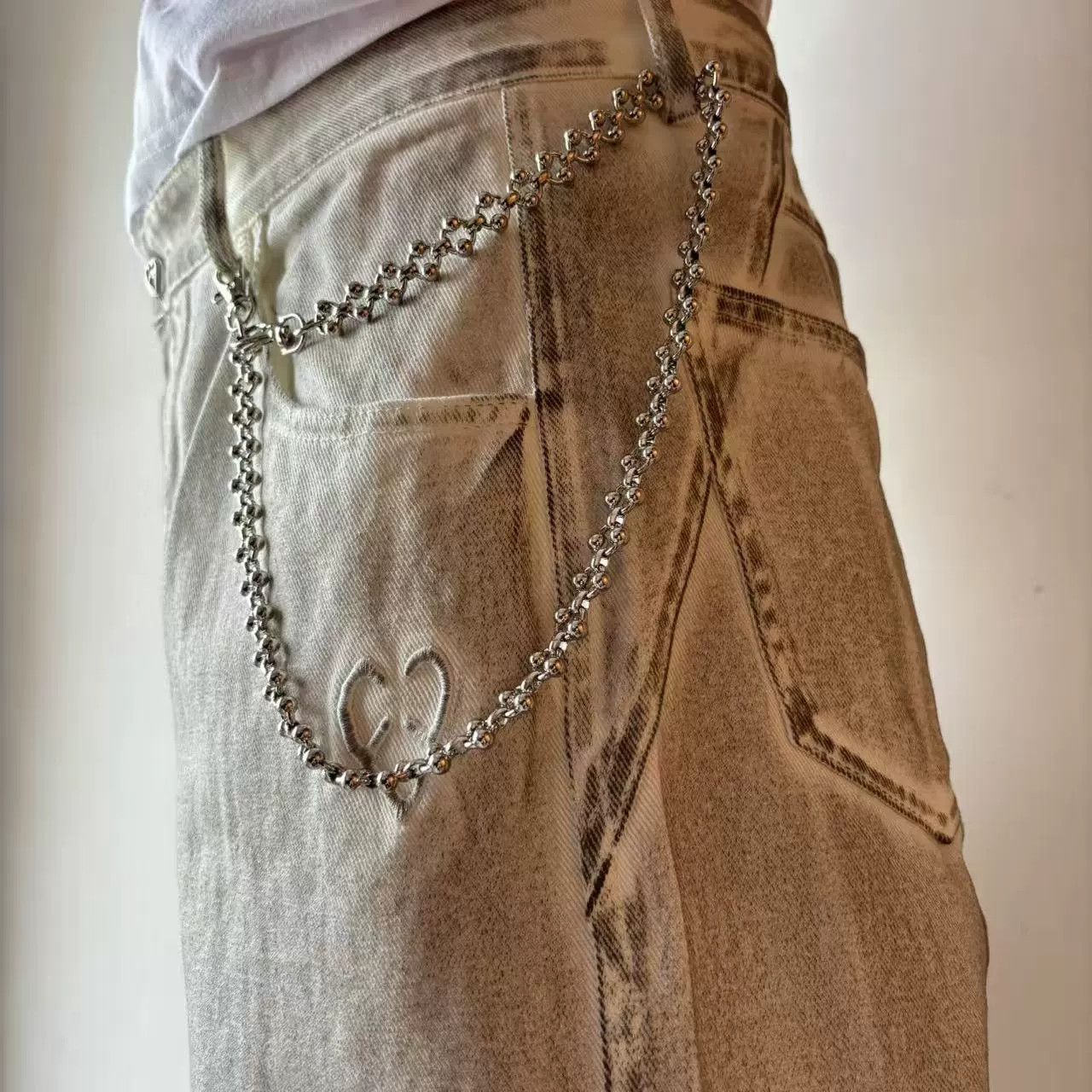 Vintage Retro hip-hop punk style jeans waist chain Size ONE SIZE - 1 Thumbnail