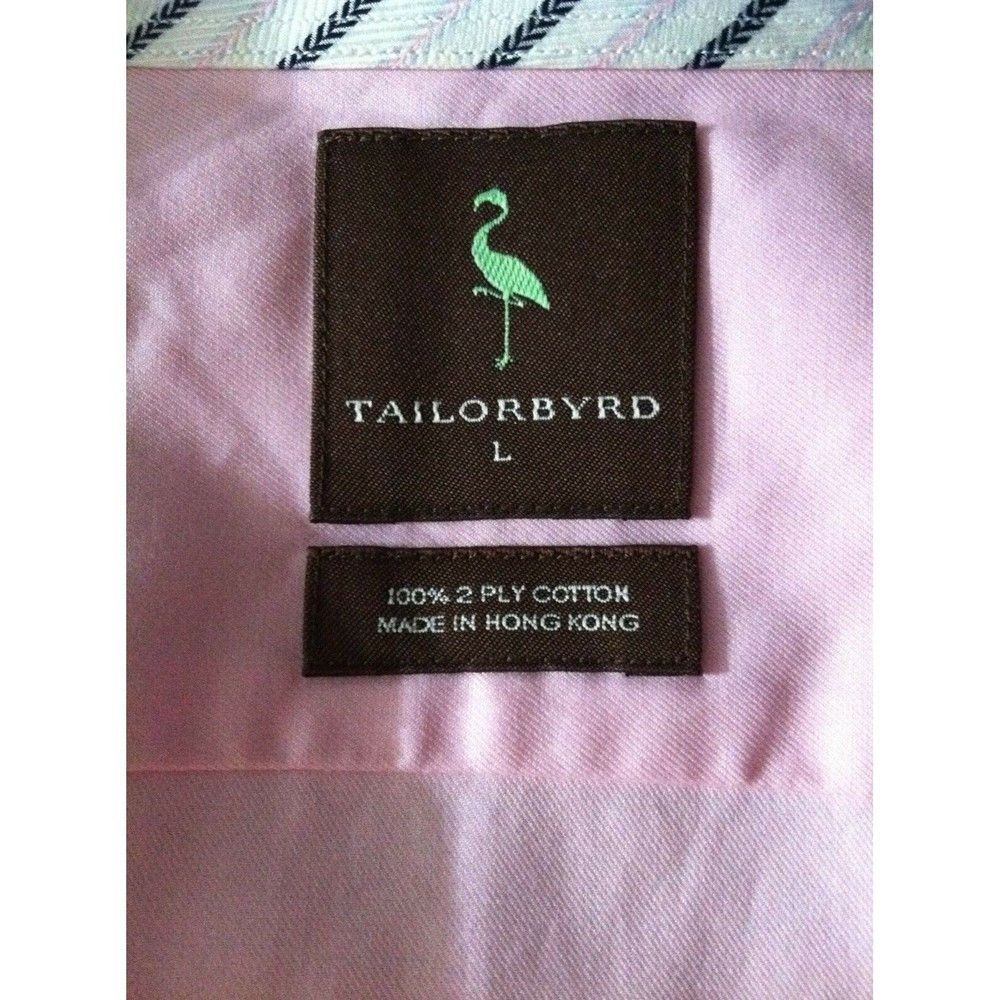Tailorbyrd TAILORBYRD MENS NEW PINK 100%COTTON DRESS SHIRT SIZE: L Size US L / EU 52-54 / 3 - 3 Thumbnail