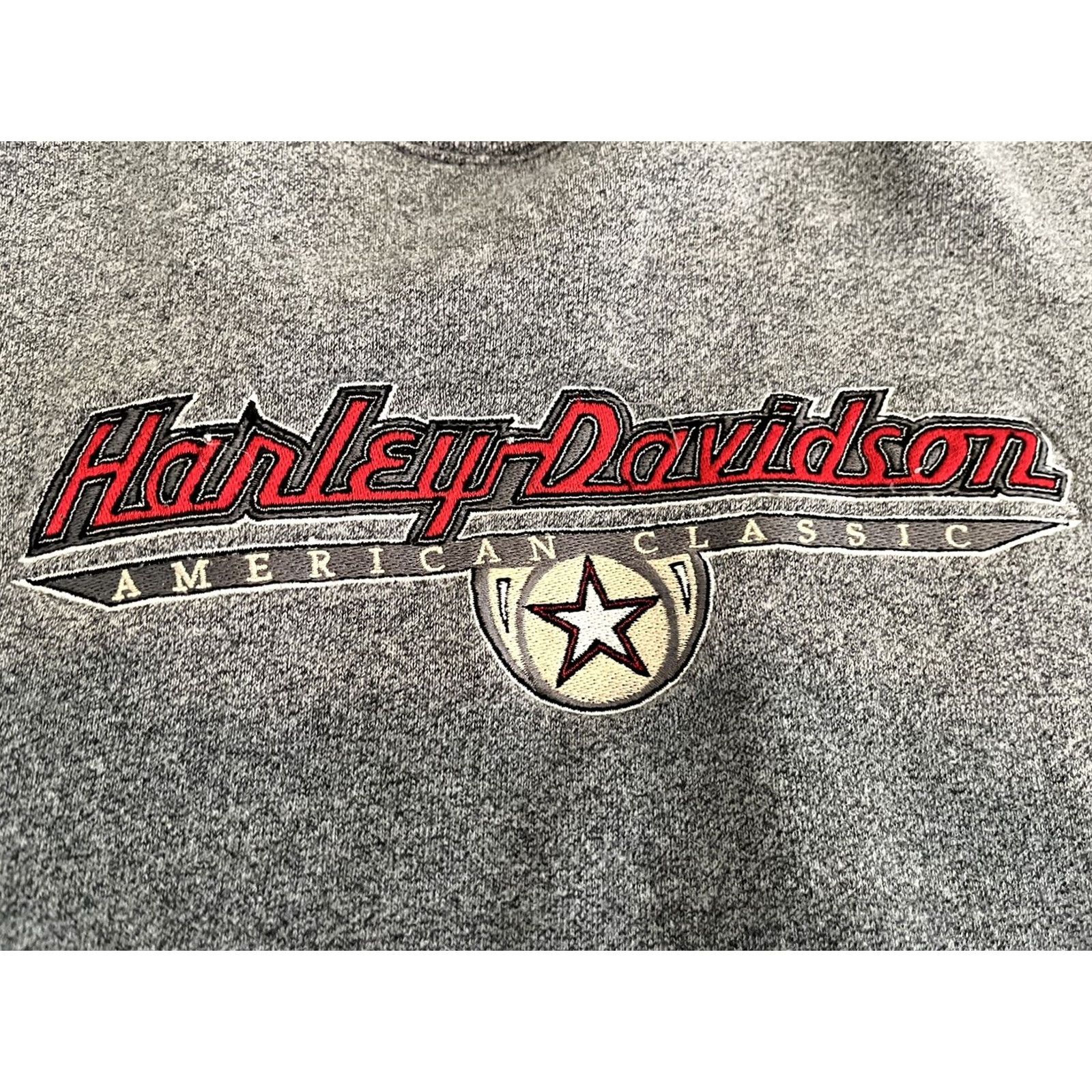 Harley Davidson VINTAGE Harley-Davidson Gray Sweater Men L Crew Neck Pullover Cotton Blend Dated Temecula Holoubek Made In USA Size US L / EU 52-54 / 3 - 2 Thumbnail