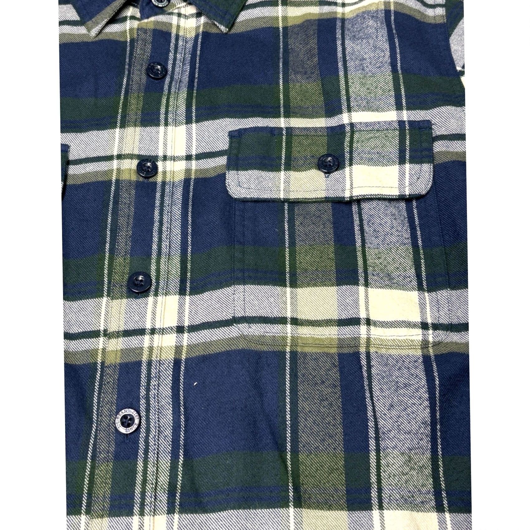 Vintage L.L. Bean Fleece Lined Flannel Shirt Jac Mens XL Tall Plaid Navy Green 298190 Size US XL / EU 56 / 4 - 2 Thumbnail
