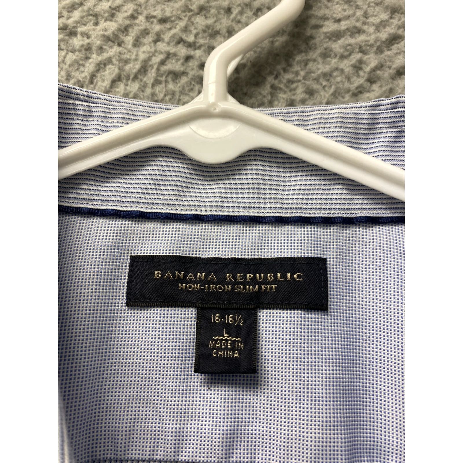 Banana Republic VINTAGE Banana Republic Button-Up Shirt Short Sleeve Adult Large Blue Slim Fit Beach Mens Size US L / EU 52-54 / 3 - 3 Thumbnail