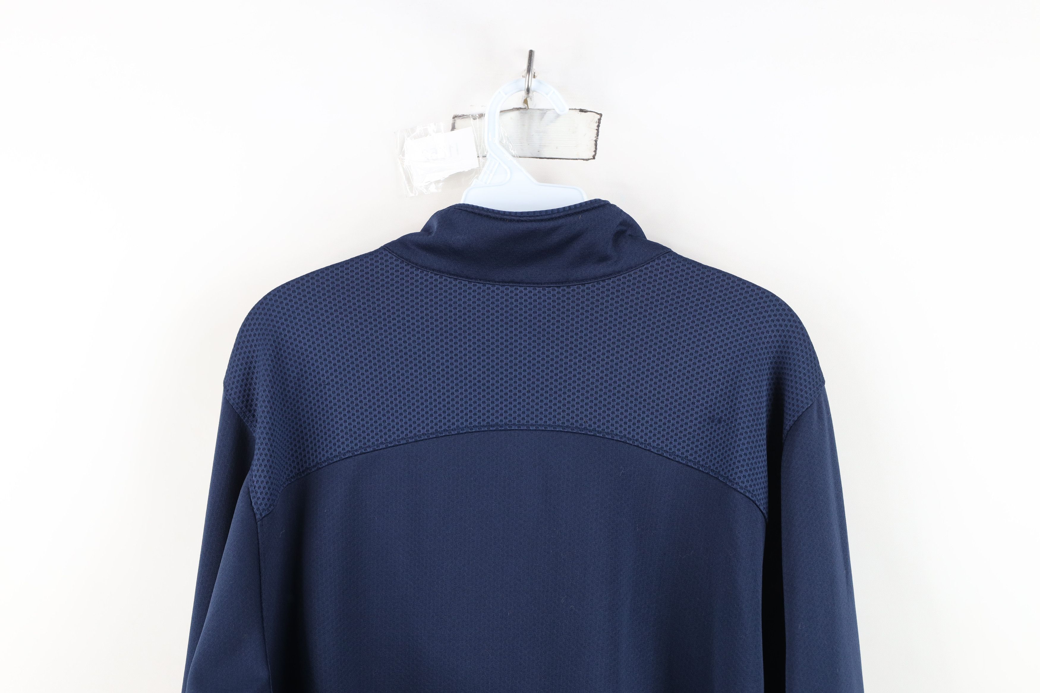 Nike Vintage Nike Mini Swoosh Thermal Knit Full Zip Jacket Blue Size US XL / EU 56 / 4 - 13 Thumbnail