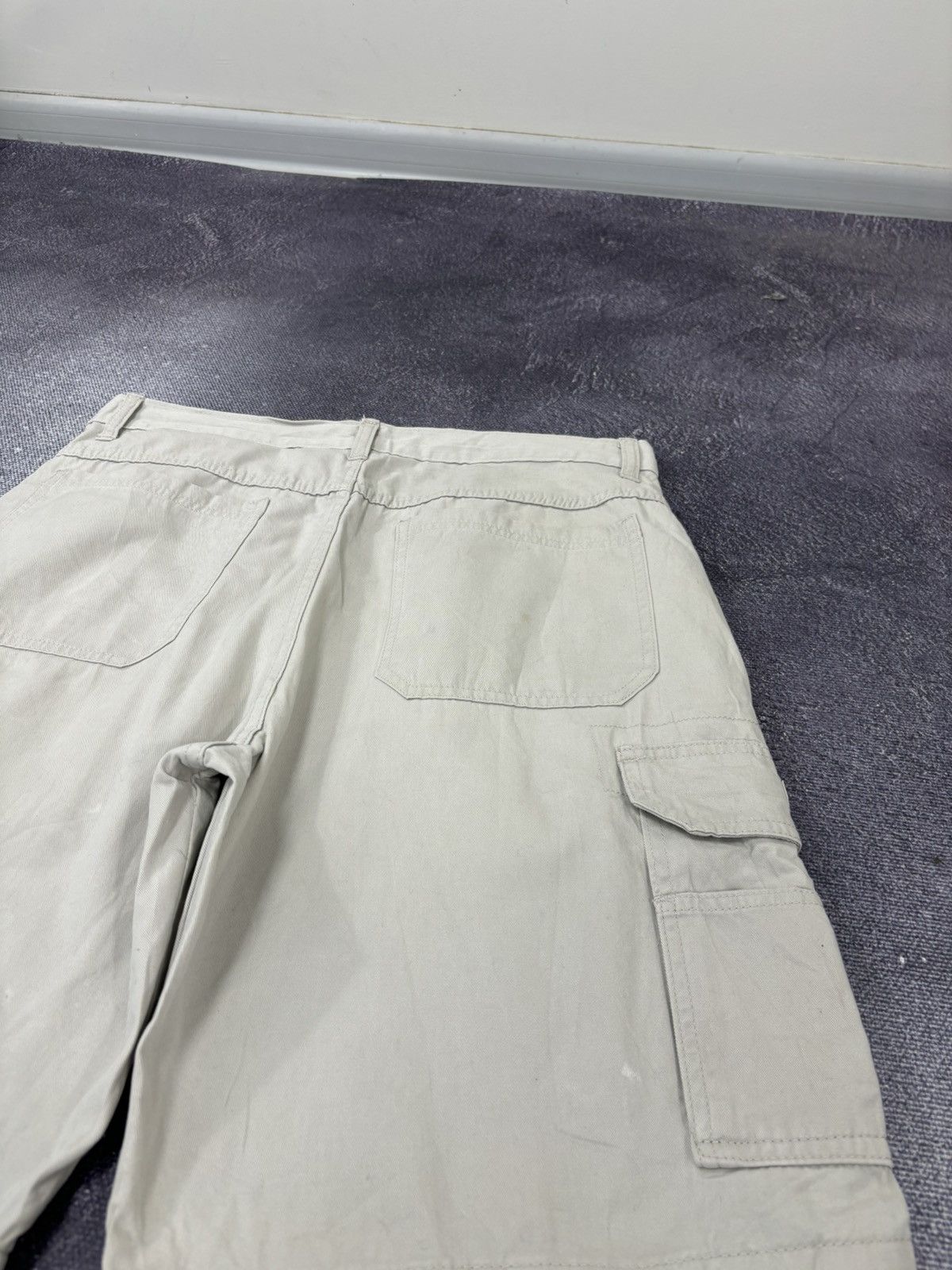 Vintage Vintage Wrangler Y2K Utility Hype USA Beige Cargo Shorts Size US 32 / EU 48 - 12 Thumbnail