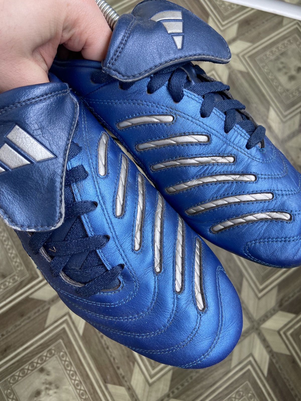 Adidas × Vintage Vintage 2005 Adidas Predator Absolute TRX FG (Blue/Silver) Size US 10 / EU 43 - 6 Thumbnail