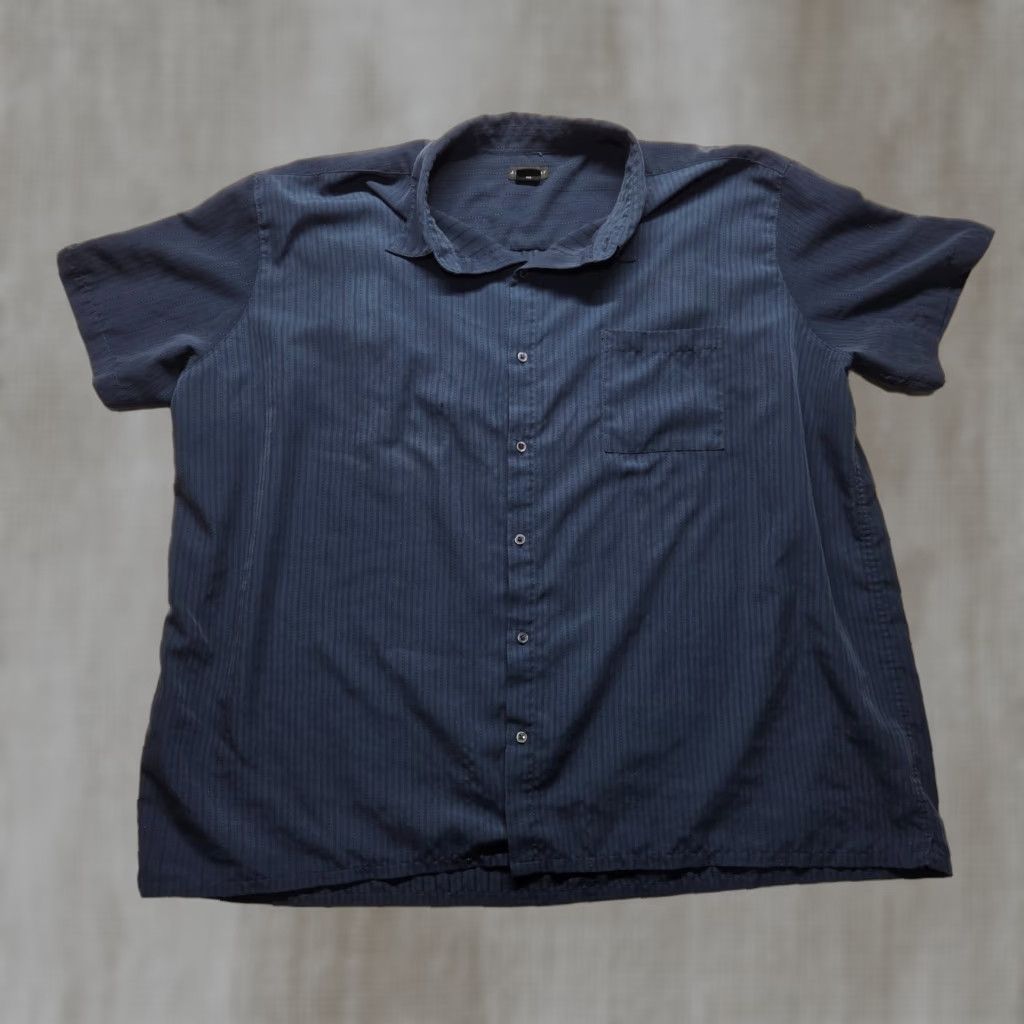 Vintage J Ferrar Shirt Button-Up Blue Striped Short Sleeve Adult Men's 4X Cotton Casual Shirt Men's 4X Blue Striped Button-Up Shirt Size US XXL / EU 58 / 5 - 1 Thumbnail