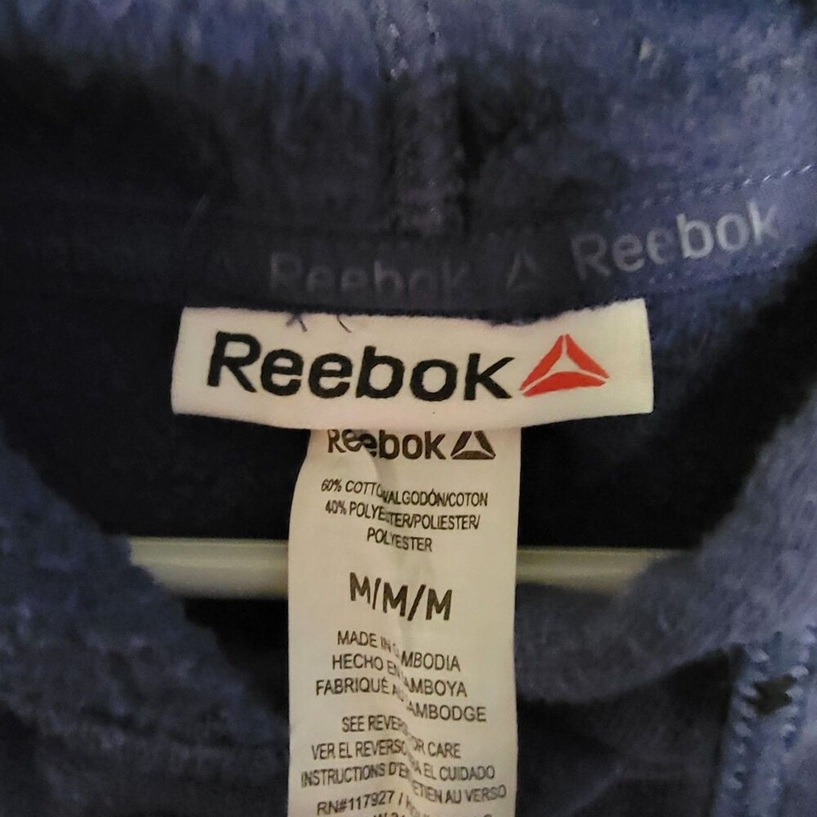 Reebok Reebok Pullover Hoodie Long Sleeve Navy - Size Medium Size US M / EU 48-50 / 2 - 3 Thumbnail