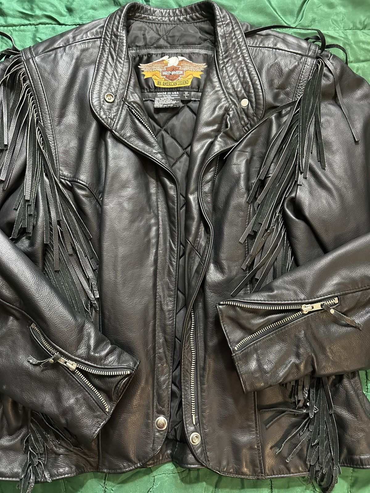 Harley Davidson VTG Harley Davidson Leather Motorcycle Jacket Size L / US 10 / IT 46 - 2 Thumbnail