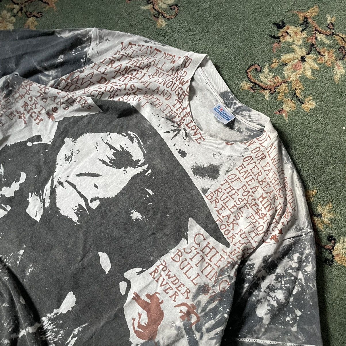 Band Tees × Vintage Vintage 80s Sitting Bull Mosquitohead T-shirt Tie Dye Size US XL / EU 56 / 4 - 2 Thumbnail