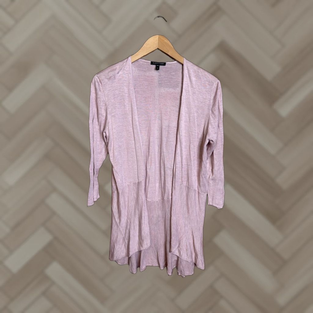 Eileen Fisher Eileen Fisher Cardigan Shirt Knit Open Front 3/4 Sleeve Pink M Womens Size M / US 6-8 / IT 42-44 - 1 Thumbnail