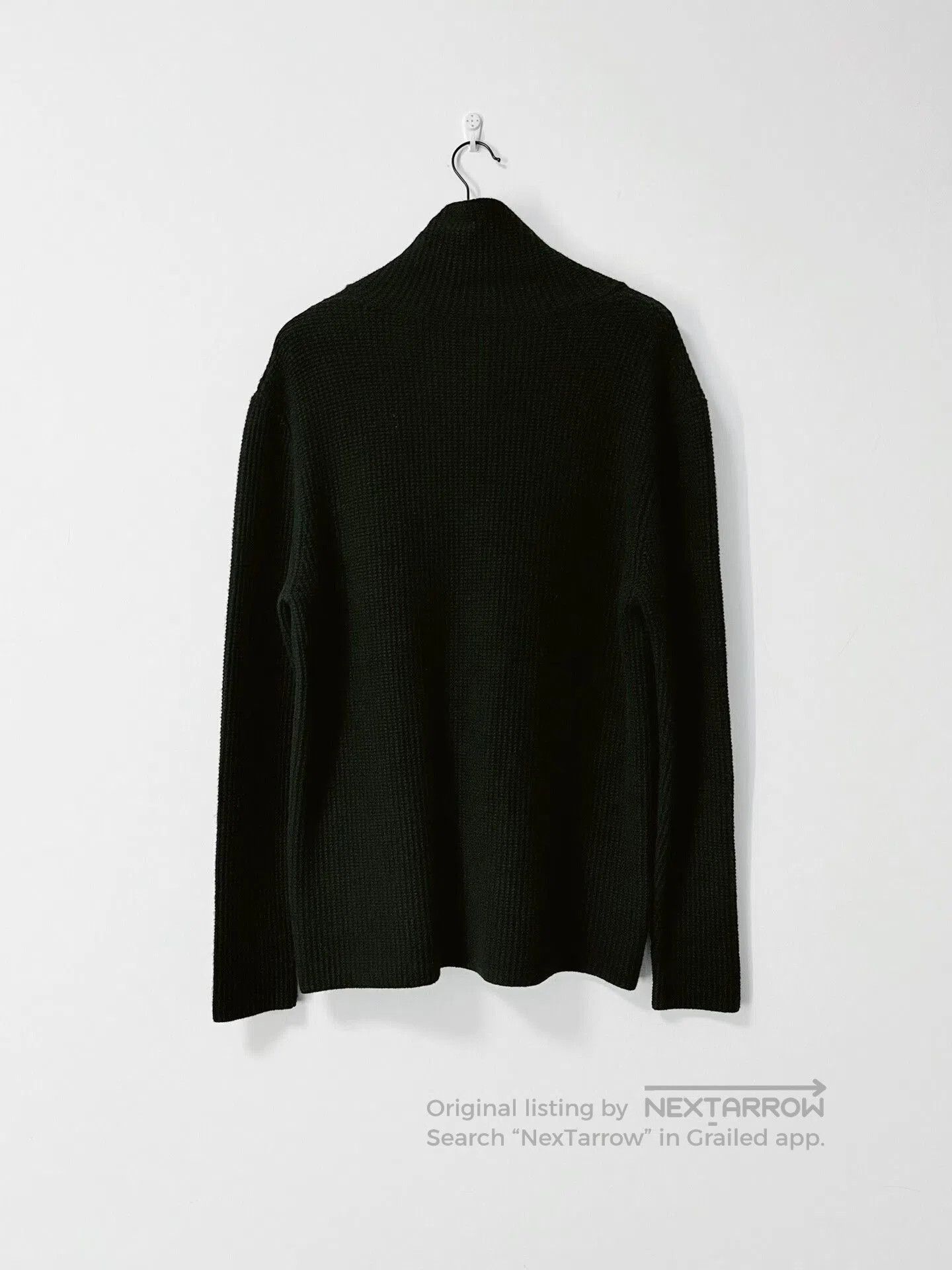 Japanese Brand Black High Neck Wool Sweater. Size US L / EU 52-54 / 3 - 2 Thumbnail