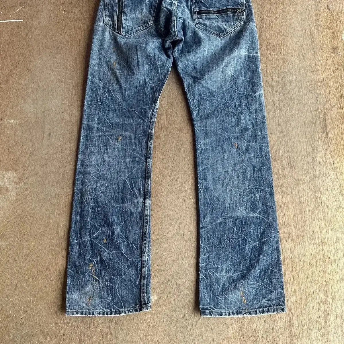 If Six Was Nine SICKS‼️STORM WASH⚡️VINTAGE JAPANESE JEANS SKULLS DENIM PANTS Size US 32 / EU 48 - 9 Thumbnail