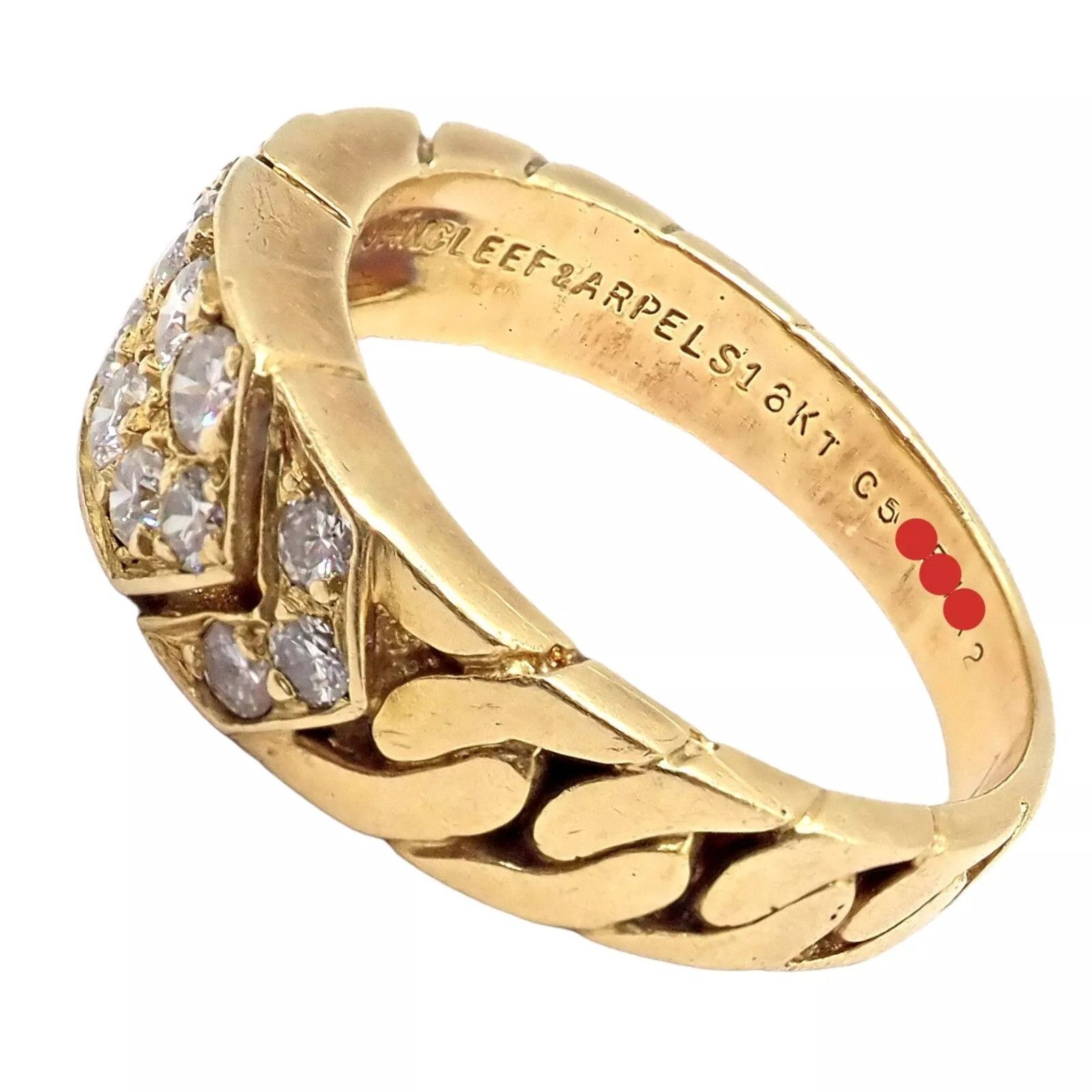 Van Cleef & Arpels Van Cleef & Arpels Yellow Gold 0.60ct Diamond Ring 55 7.25 Size ONE SIZE - 3 Thumbnail