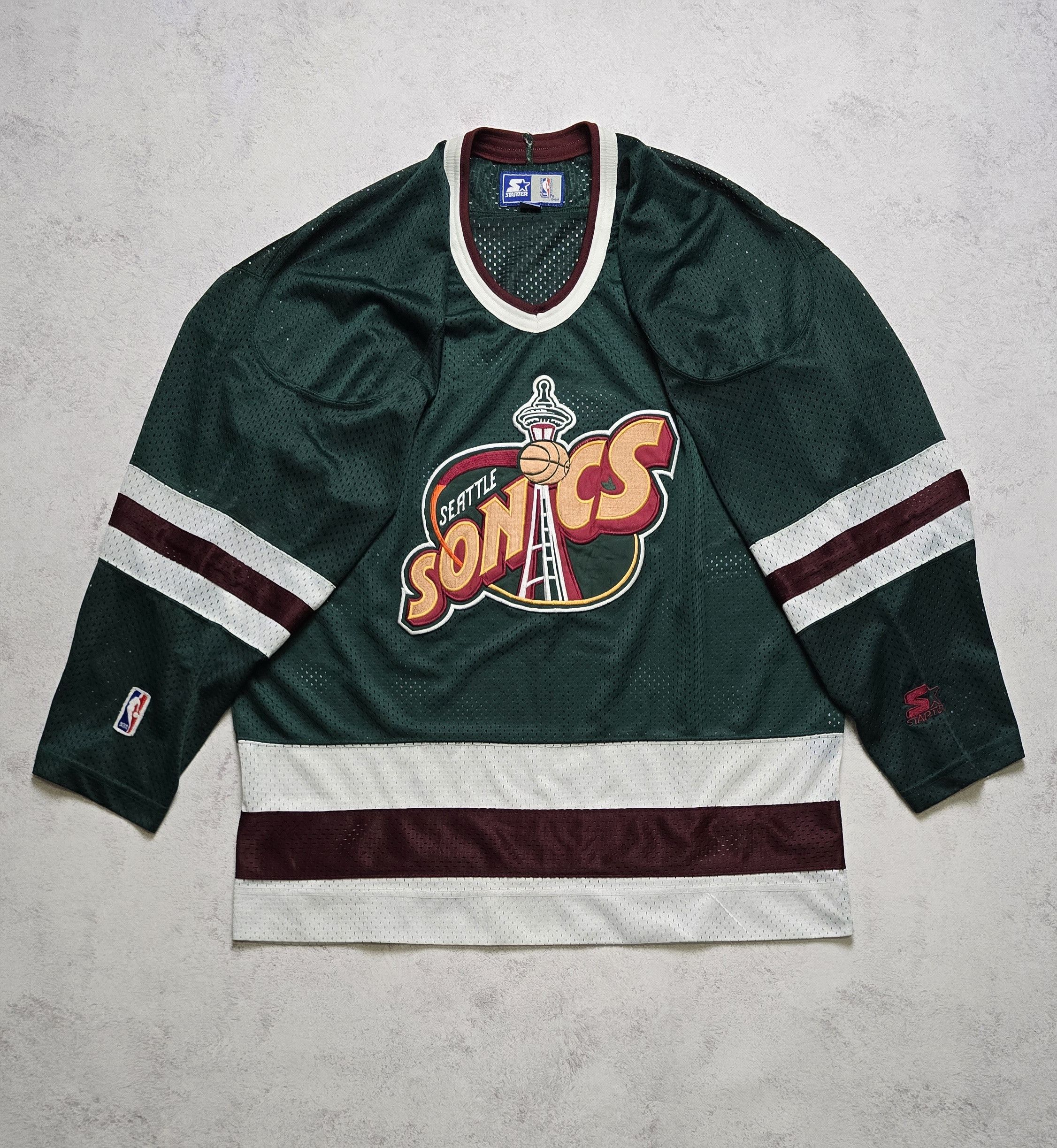 Starter Vtg Rare 90s NBA Seattle SuperSonics Starter Hockey Jersey Size US M / EU 48-50 / 2 - 3 Thumbnail