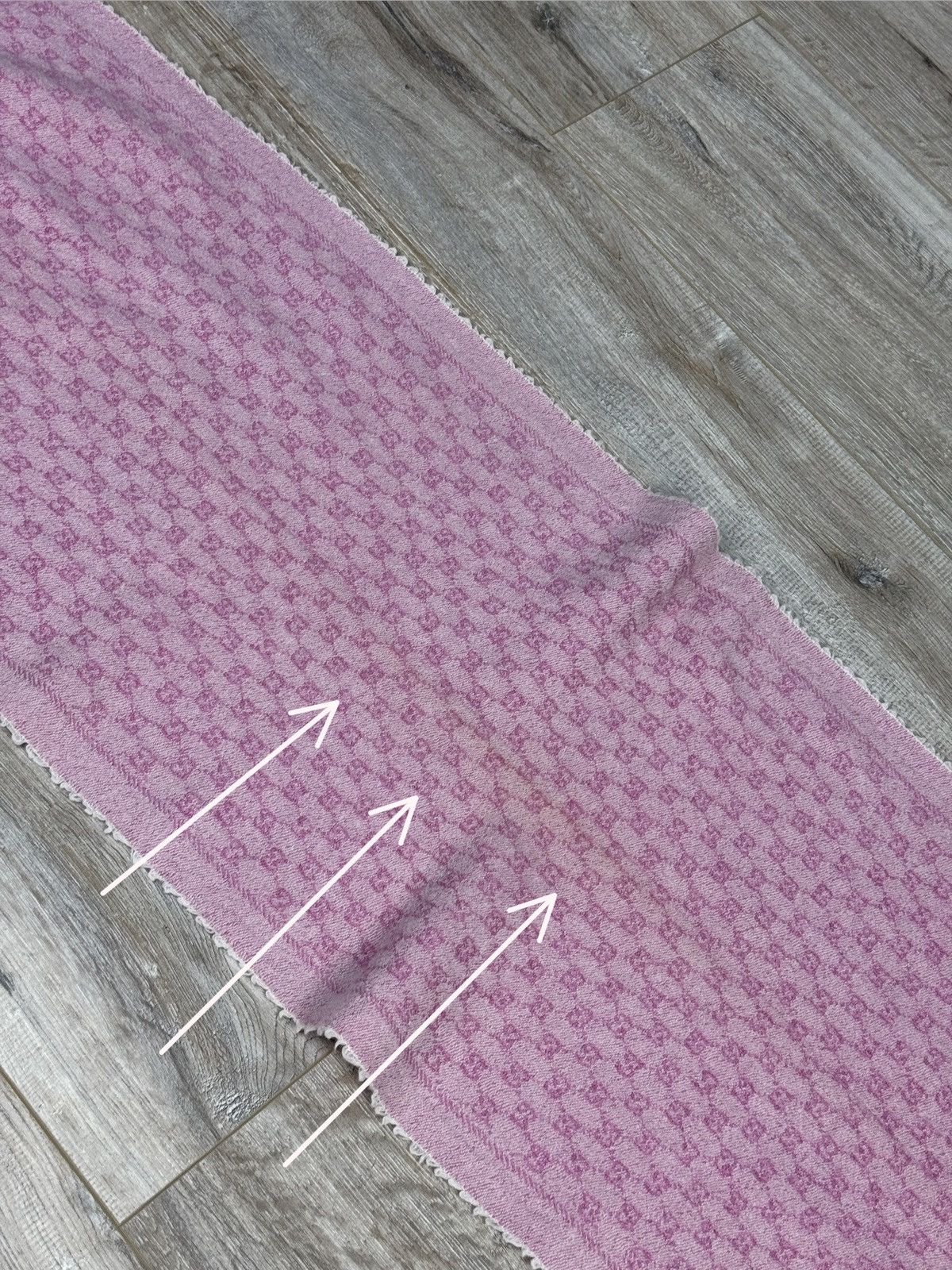 Gucci Gucci Wool Monogram Scarf Pink Color Size ONE SIZE - 13 Thumbnail