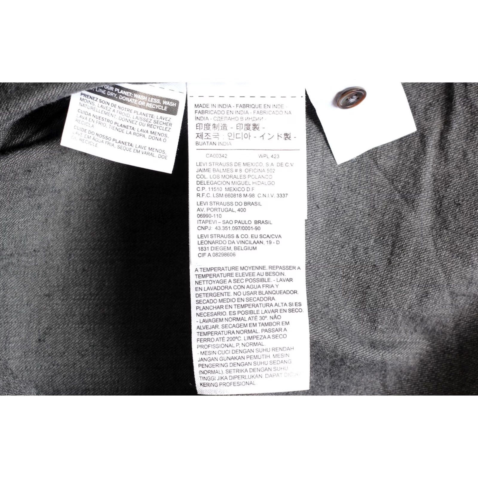 Levi's VINTAGE Levi’s Sawtooth Western Denim Shirt Men S Long Sleeve Grey VR2279 Size US S / EU 44-46 / 1 - 7 Thumbnail