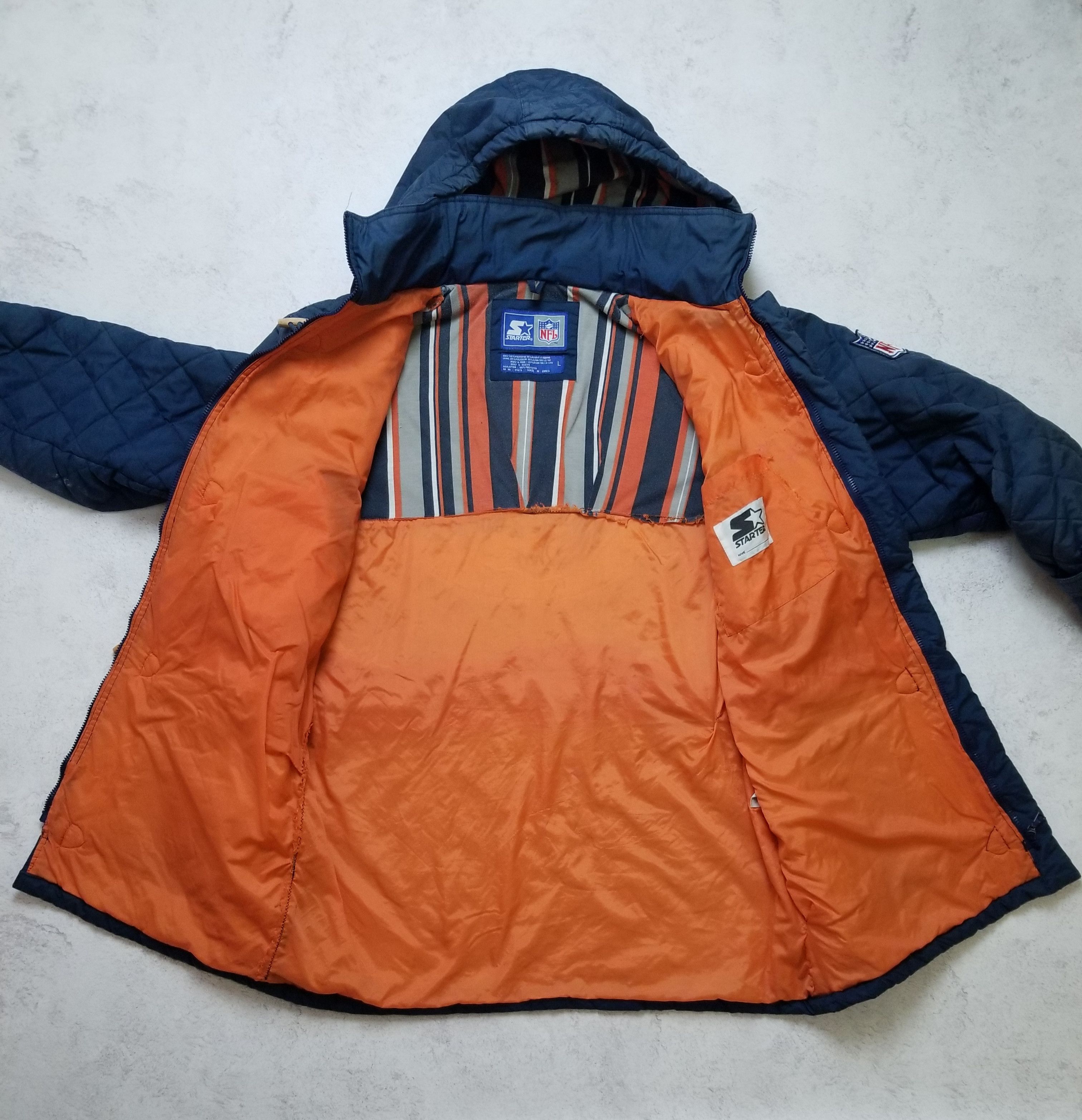 Starter Vintage Starter NFL Chicago Bears Parka Long Jacket Defects Size US L / EU 52-54 / 3 - 2 Thumbnail