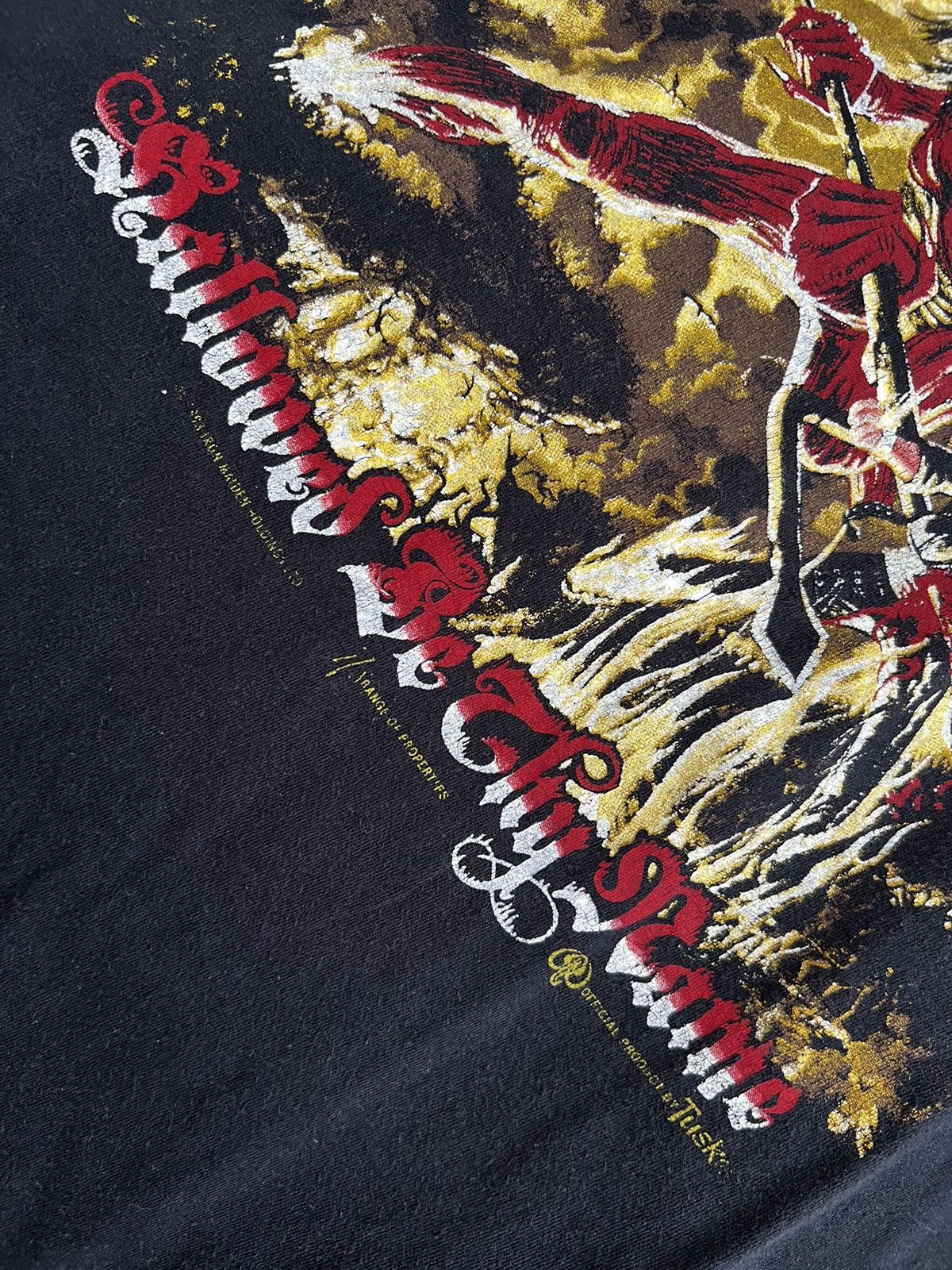 Band Tees 1993 Iron Maiden 90s Vintage Hallowed Rock Metal Band Tshirt Size US XL / EU 56 / 4 - 5 Thumbnail