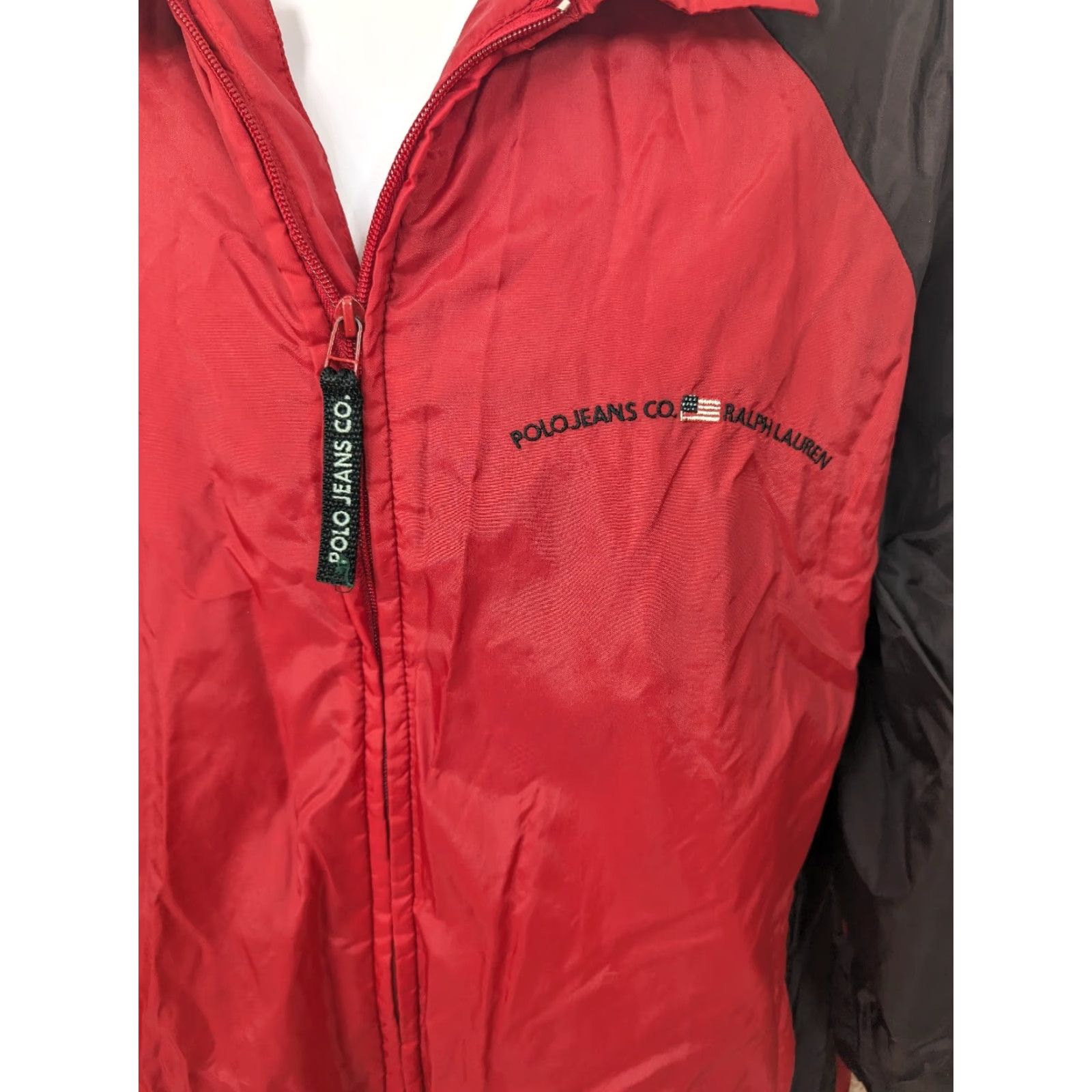 Polo Ralph Lauren VINTAGE Polo Ralph Lauren Jacket Mens M Red Black Windbreaker Coat - Polo Ralph Lauren Golf - 90s Sports Modern Mens Windbreaker Size US M / EU 48-50 / 2 - 2 Thumbnail