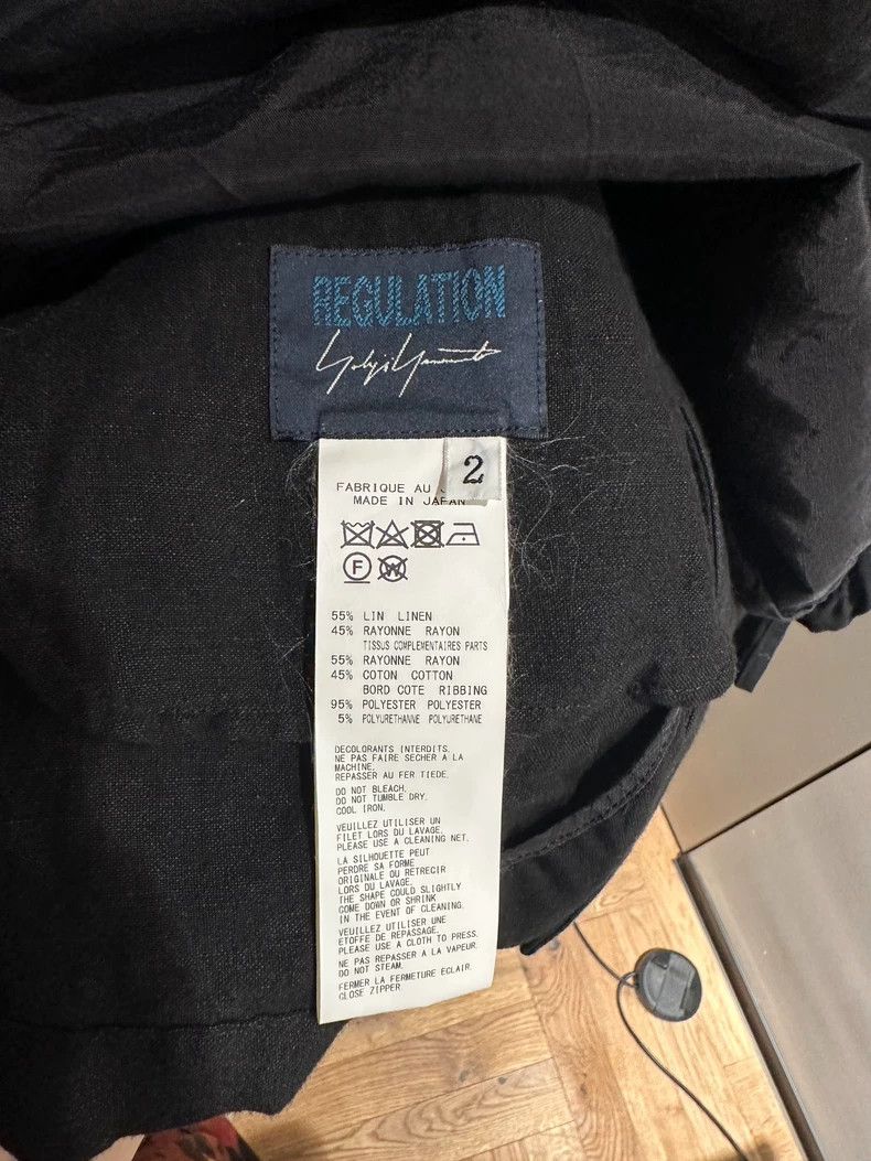 Yohji Yamamoto Yohji Yamamoto Black linen-paneled baseball jacket Size US M / EU 48-50 / 2 - 7 Thumbnail