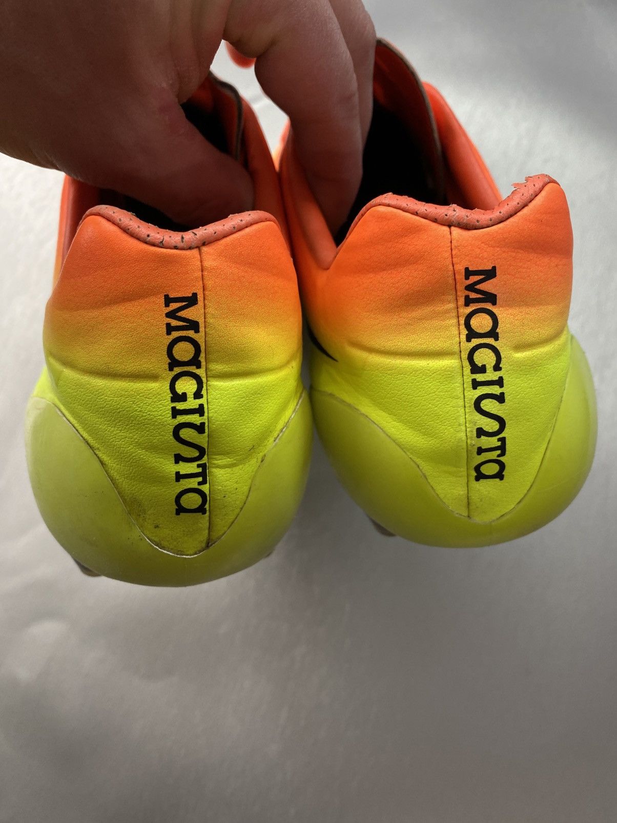 Nike Nike Magista Opus FG Elite Crimson Citrus Soccer Cleats Size US 12 / EU 45 - 6 Thumbnail