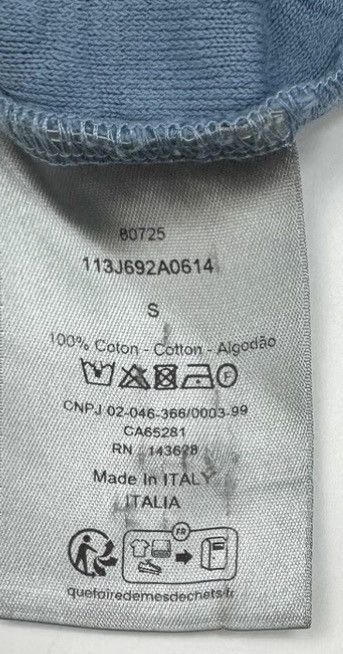 Dior Dior Blue Cotton French Terry Oblique Print T-shirt K12 Size S / US 4 / IT 40 - 4 Thumbnail