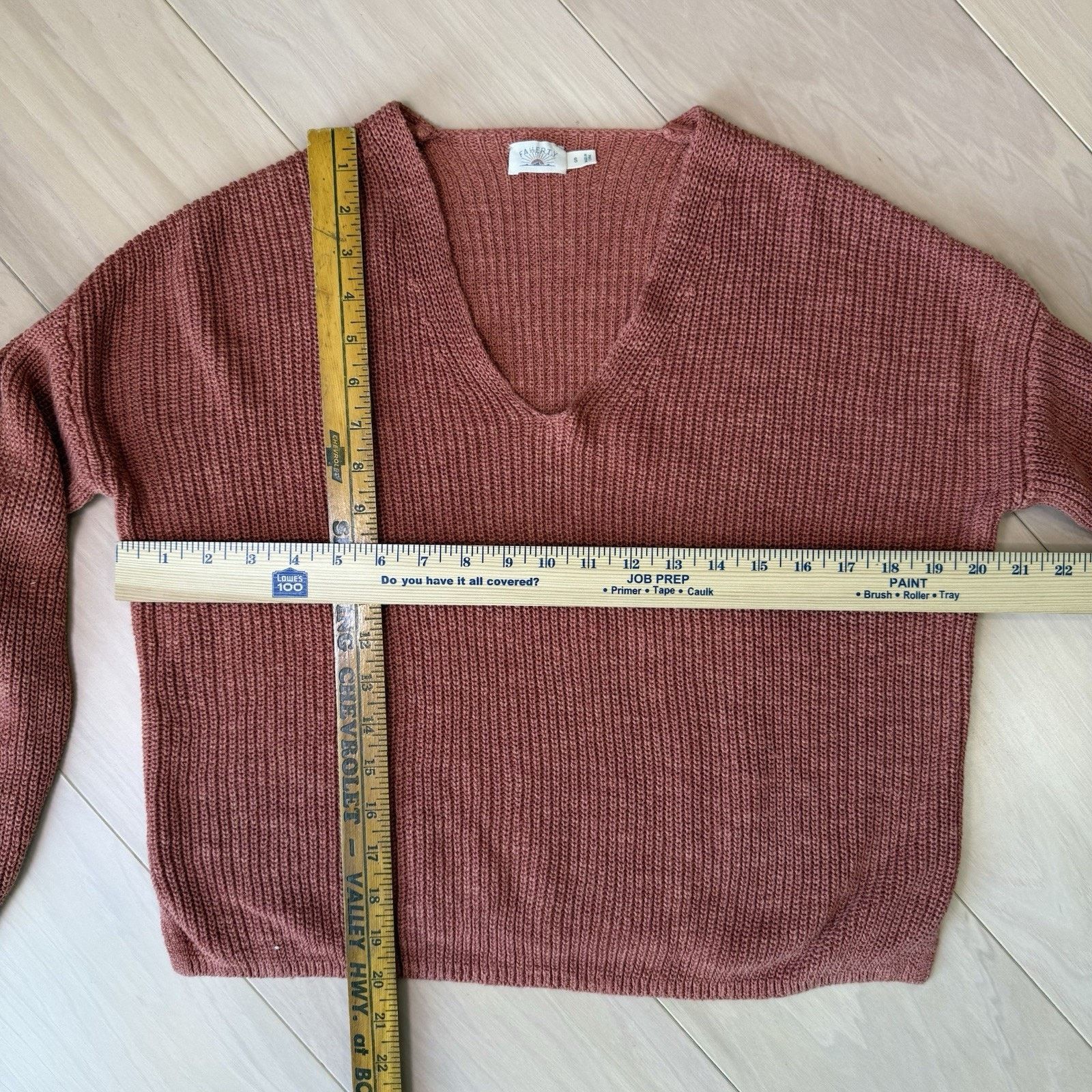 Faherty Faherty Sweater Women's Small Rust Orange Linen Cotton Size S / US 4 / IT 40 - 2 Thumbnail