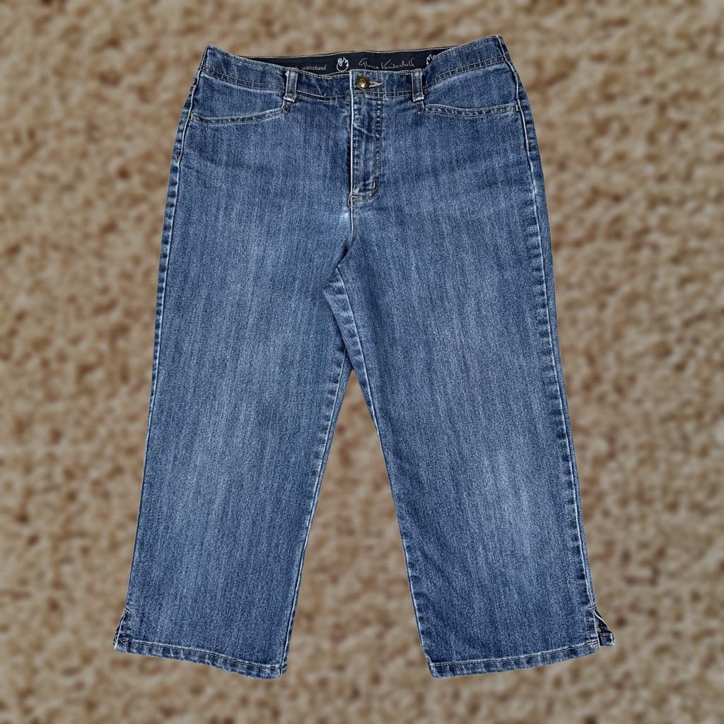 Gloria Vanderbilt VINTAGE Gloria Vanderbilt Capri Jeans Womens 6 Blue Wash Mid Rise Stretch Denim 29x20 Size 28" / US 6 / IT 42 - 1 Thumbnail