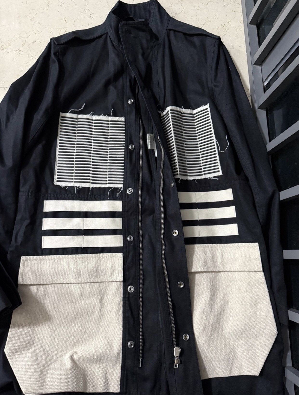 Rick Owens Rick Owens Ro mainline show, mainline black and white jacket Size US L / EU 52-54 / 3 - 7 Thumbnail