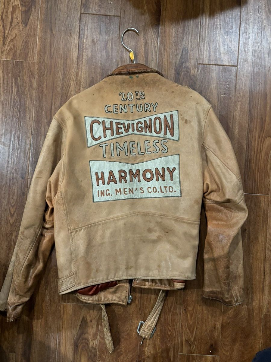Chevignon × Vintage Vintage Chevignon Leather Biker Jacket Size US M / EU 48-50 / 2 - 2 Thumbnail