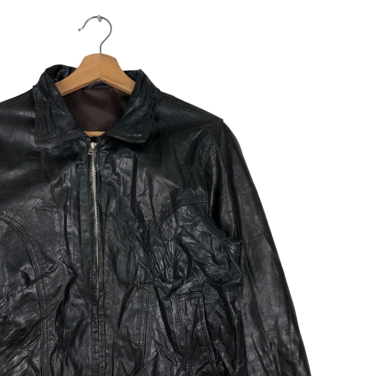 Japanese Brand 📌Vintage Biker Genuine Leather Jacket Skendel Issey Miyake Size US M / EU 48-50 / 2 - 7 Thumbnail