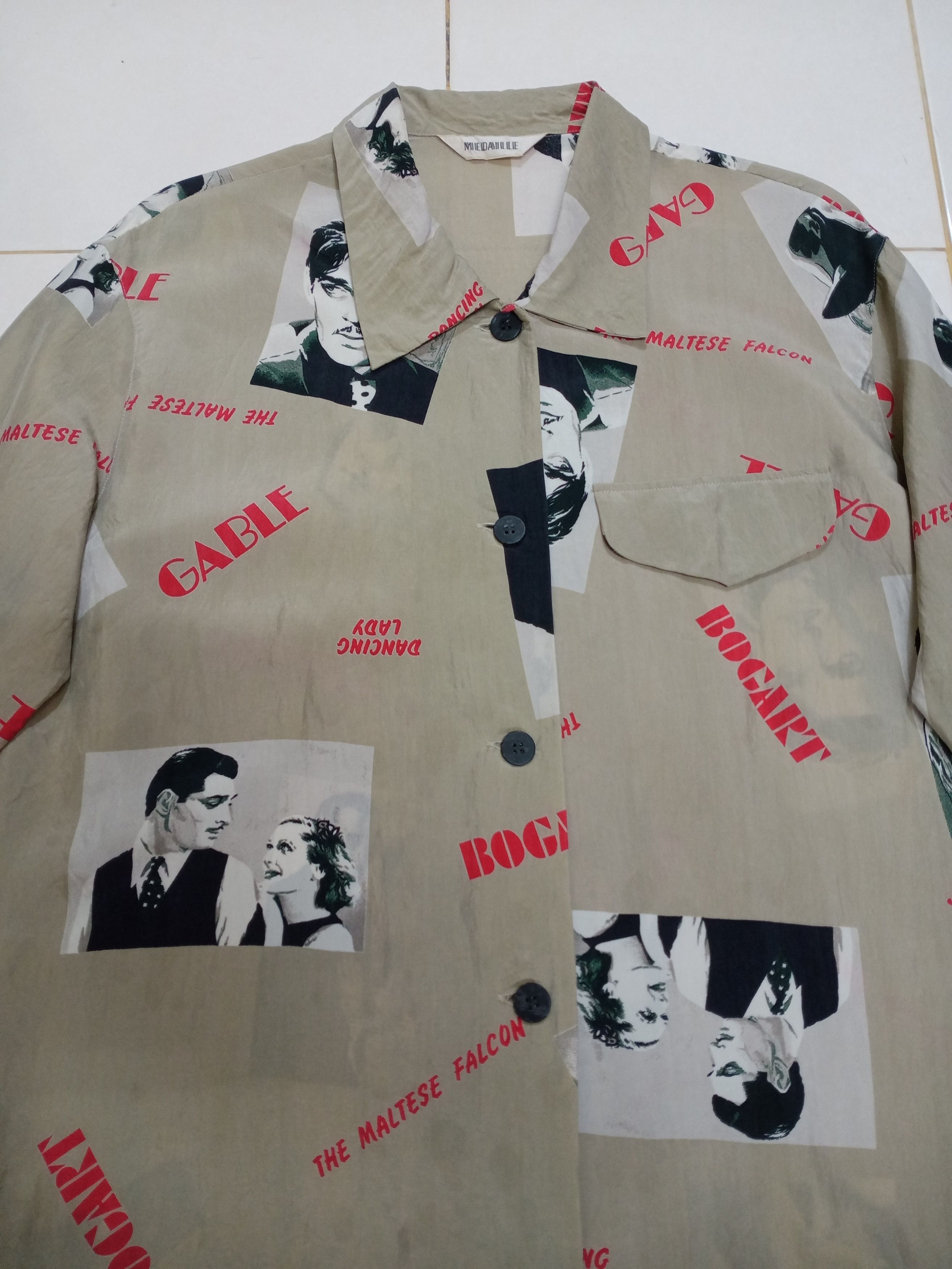 Japanese Brand × Vintage Rare Vintage Japanese Blouse Movie Print Size L / US 10 / IT 46 - 4 Thumbnail