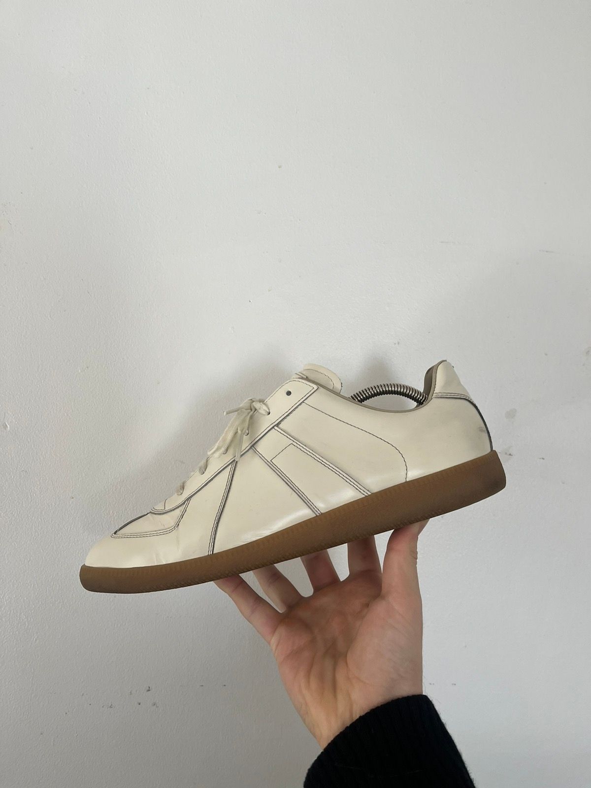 Pre-owned Maison Margiela Replica Army Trainers Shoes In White