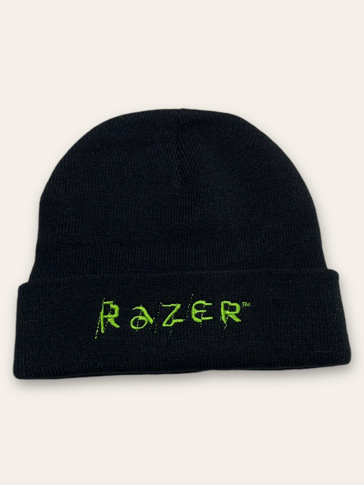 Hat Club 00s Vintage RAZER Old-school Logo Beanie Hat Size ONE SIZE - 1 Thumbnail