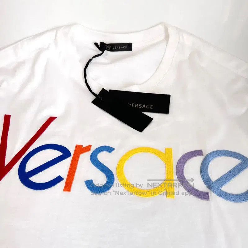 Versace Versace Summer White Cotton Men's T-Shirt . Size US XL / EU 56 / 4 - 3 Thumbnail