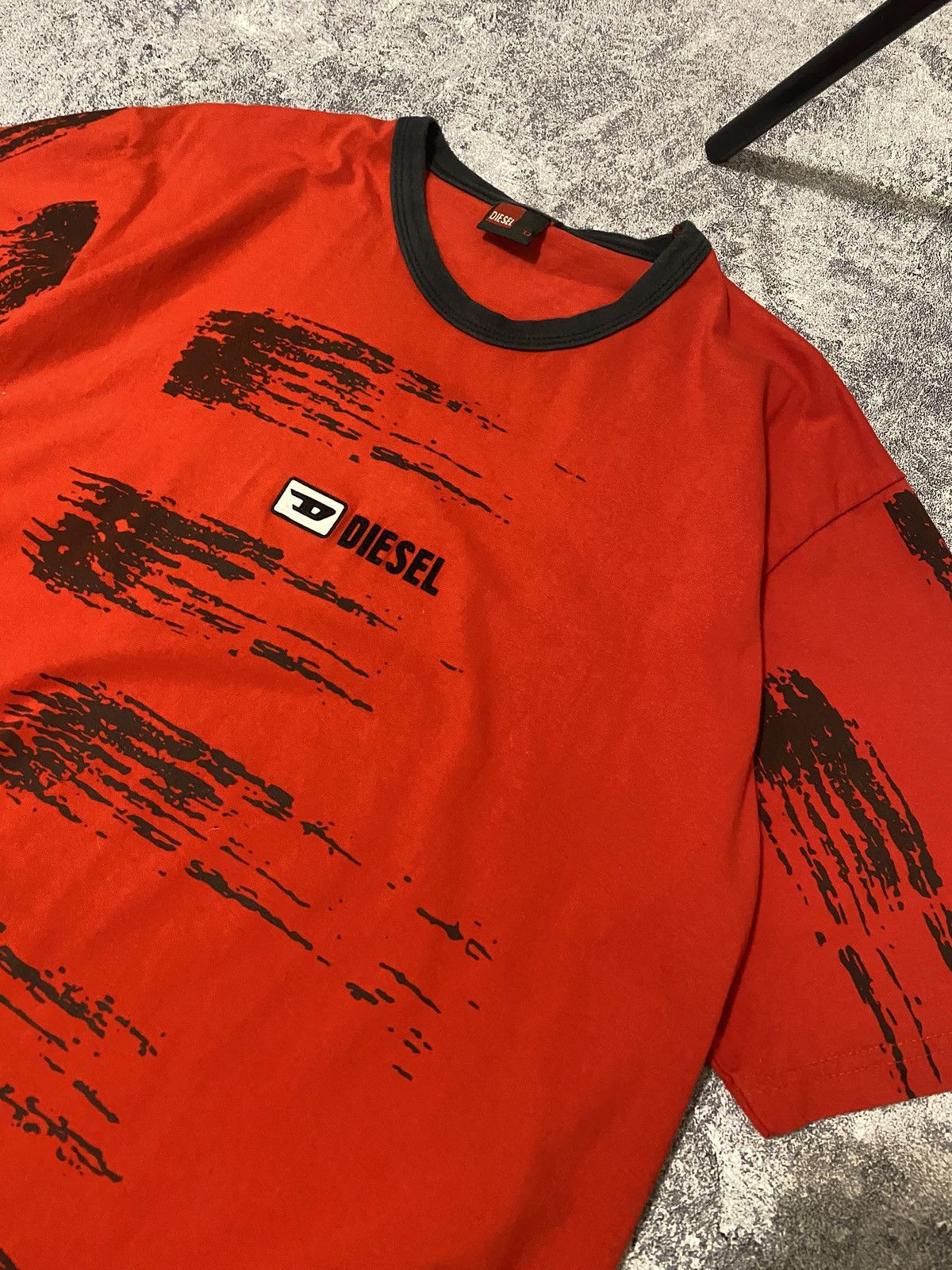 Diesel × Vintage 00s Vintage Diesel Archive Faded Y2k Logo Graphic T-shirt Size US L / EU 52-54 / 3 - 5 Thumbnail