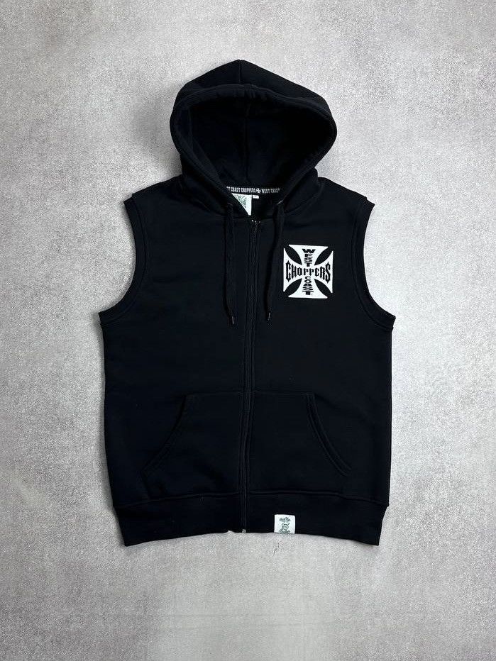 West Coast Choppers Vintage 90's West Coast Choppers Hooded Big Logo Vest XL Size US L / EU 52-54 / 3 - 3 Thumbnail