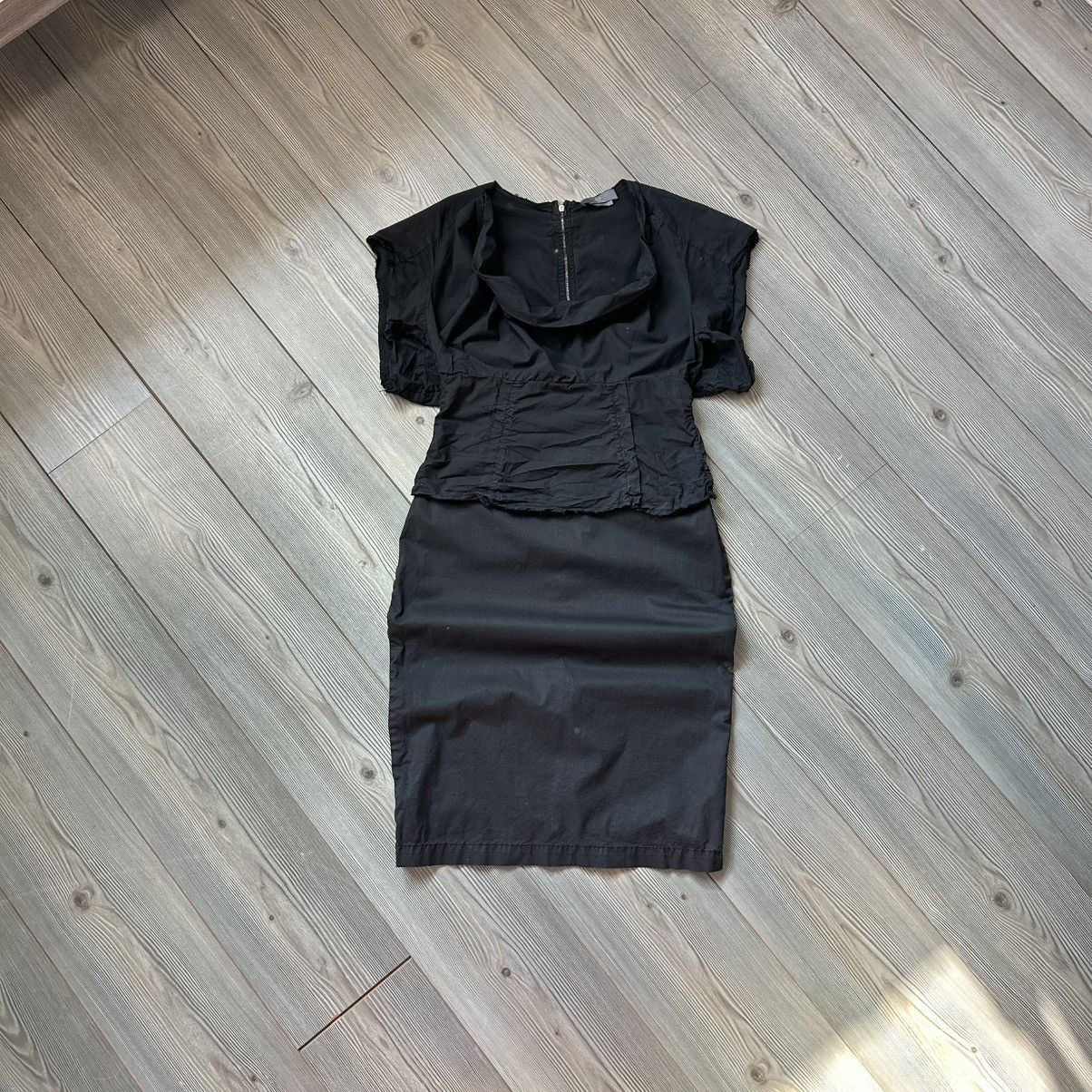 Alexander McQueen Alexander Mcqueen 2009 Raw Seam Cowl Neck Peplum Dress Size L / US 10 / IT 46 - 12 Thumbnail