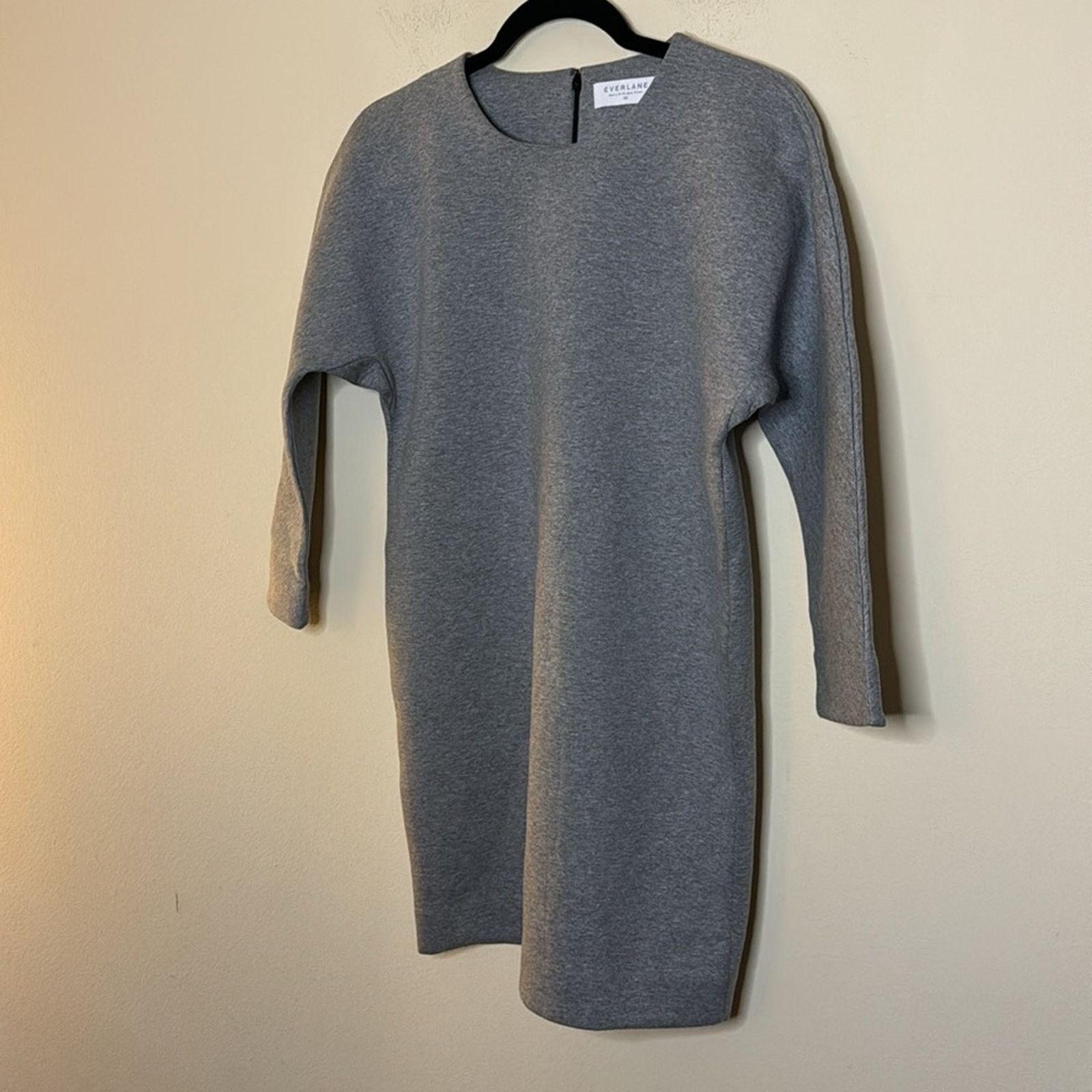Everlane Everlane Thick Scuba Knit Sweater Tunic Dress - Gray Size XS Size XS / US 0-2 / IT 36-38 - 2 Thumbnail