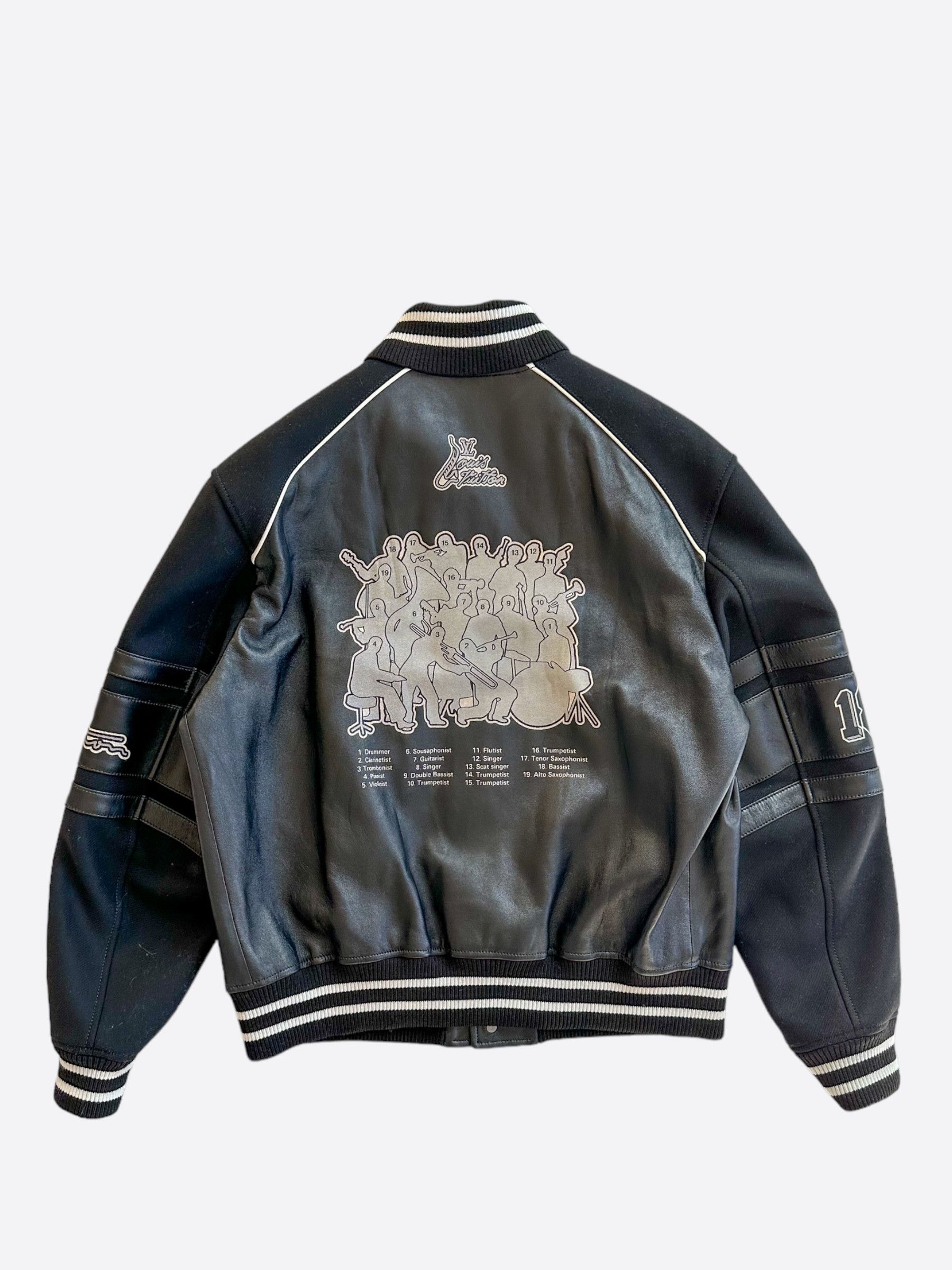 Louis Vuitton Louis Vuitton Black Leather Varsity Jacket Size US XXL / EU 58 / 5 - 2 Thumbnail